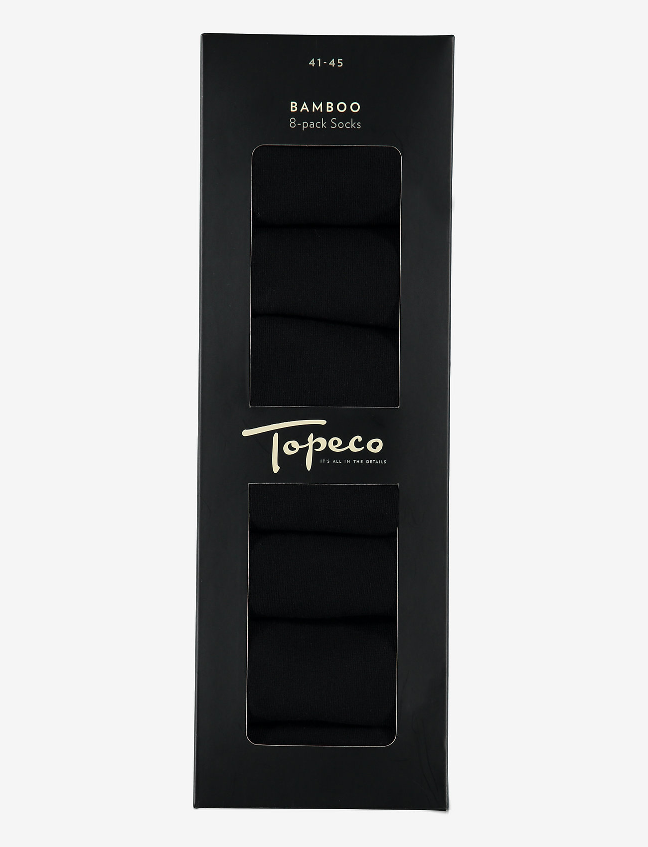 TOPECO - SOCKS 8-P BAMBOO - zemākās cenas - black - 1