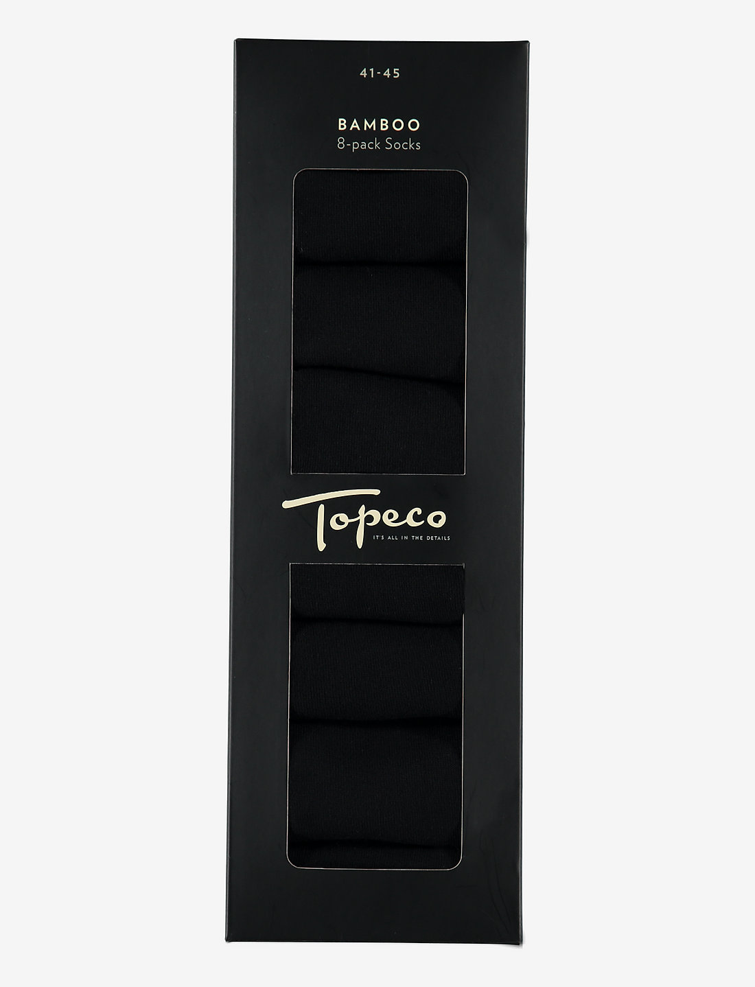 TOPECO - SOCKS 8-P BAMBOO - vanliga strumpor - black - 2