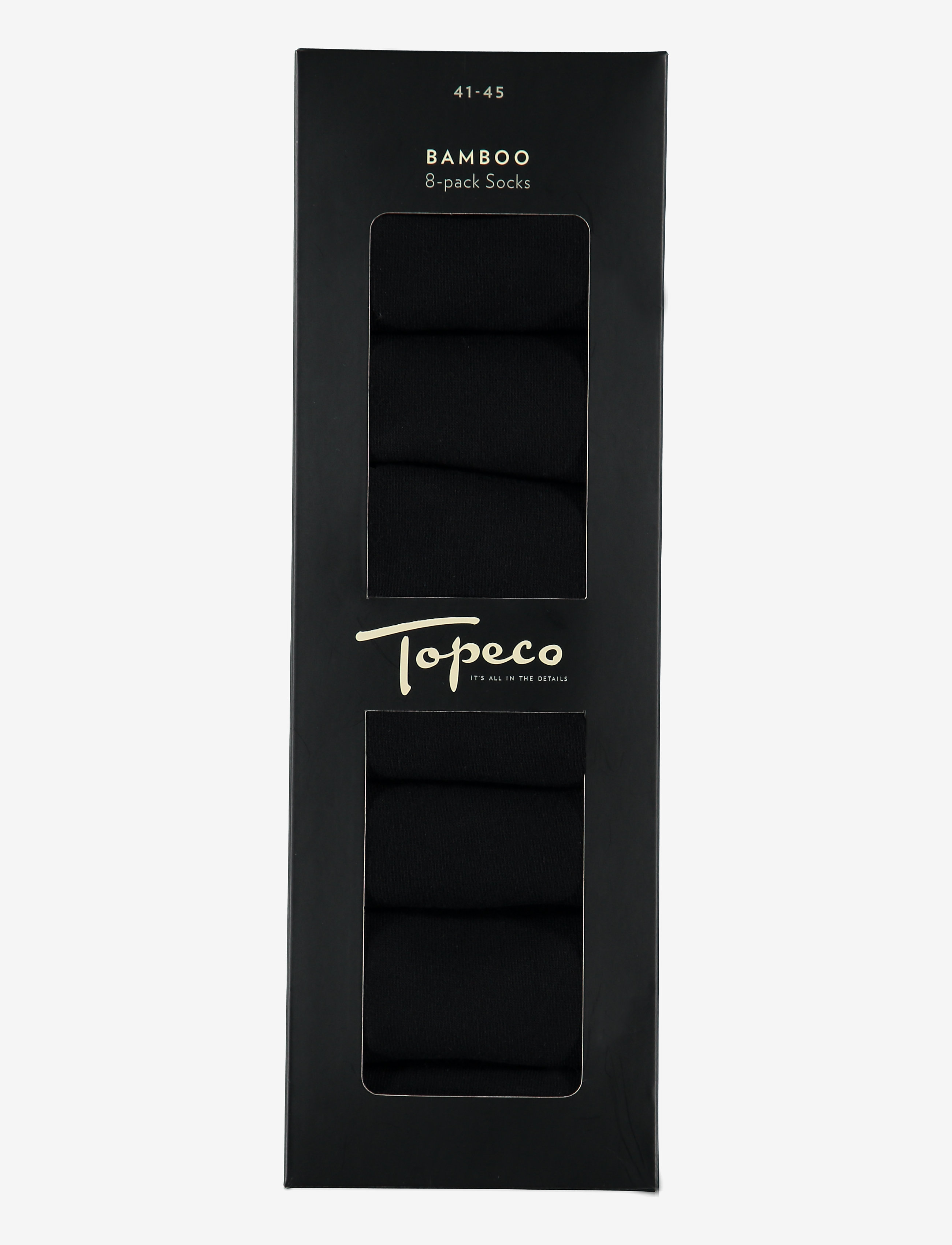 TOPECO - SOCKS 8-P BAMBOO - madalaimad hinnad - black - 2