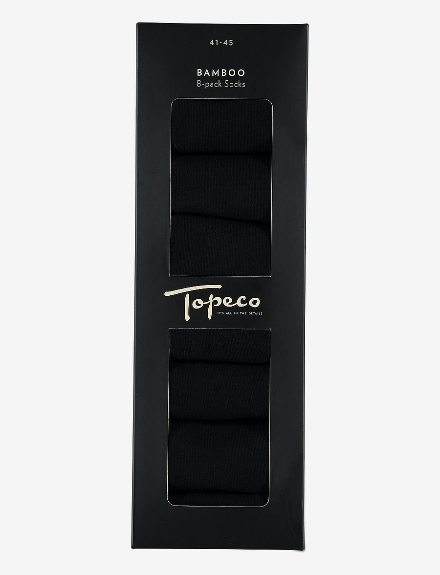 TOPECO - SOCKS 8-P BAMBOO - vanliga strumpor - black - 2