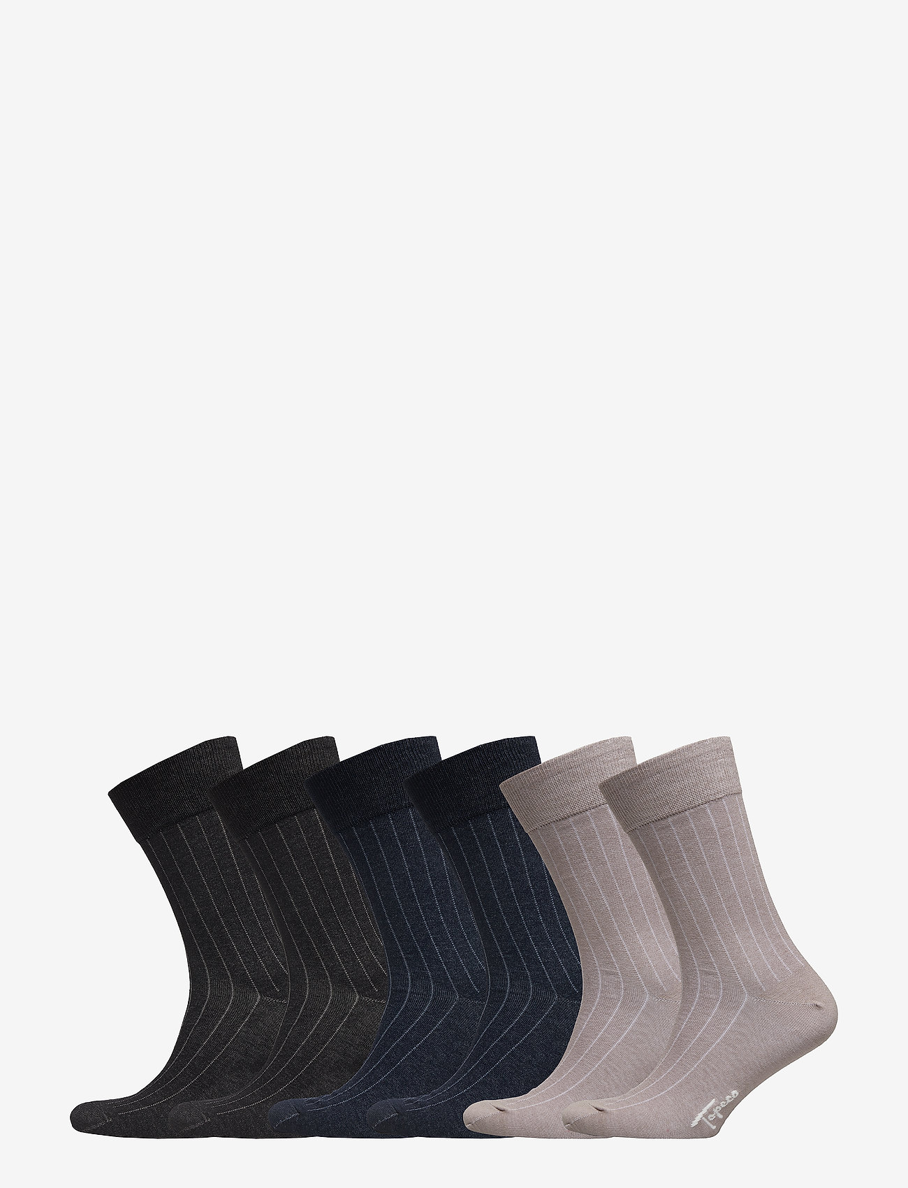 TOPECO SOCKS 6-P, MERCERIZED COTTON - Für ihn - MULTI / black