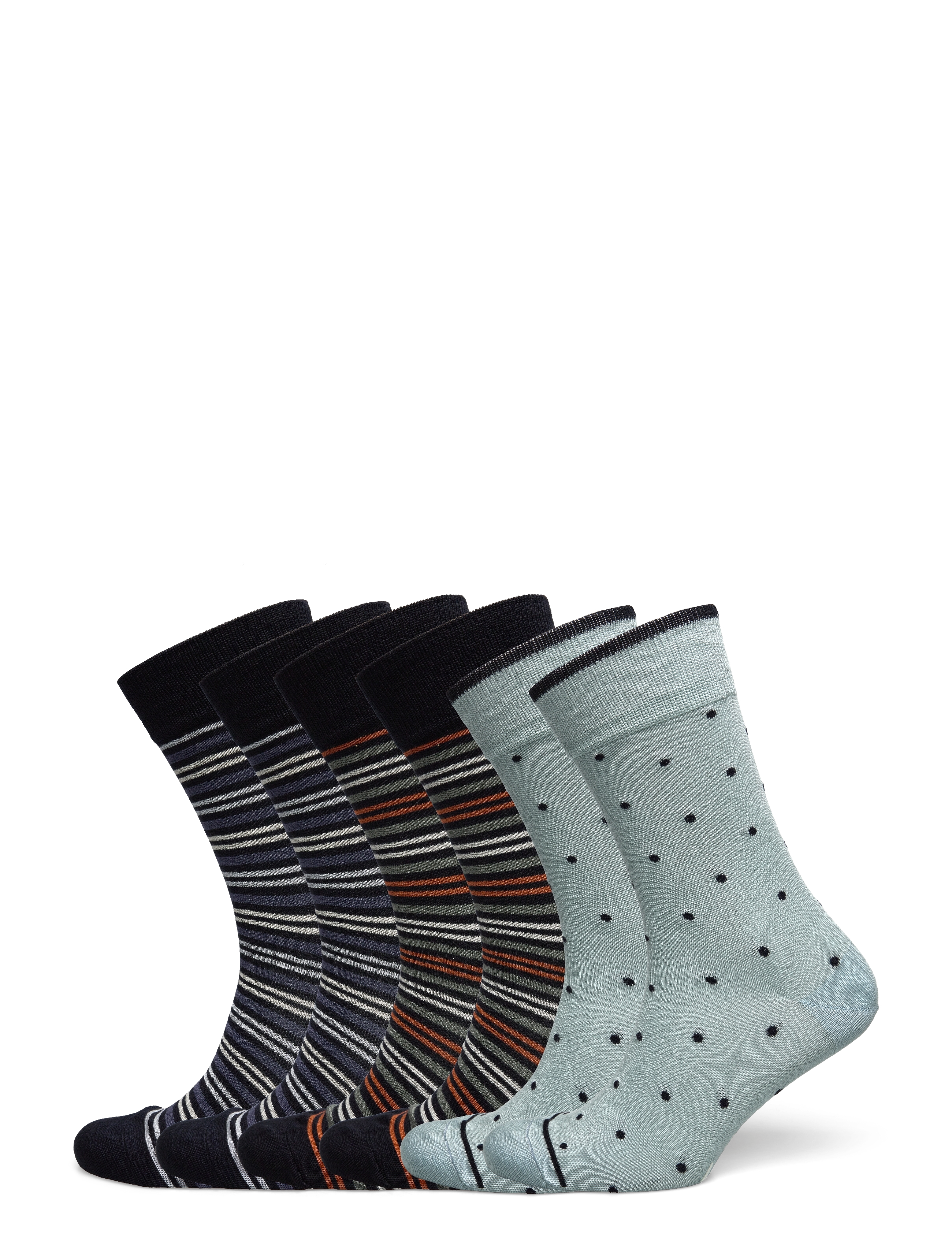 TOPECO SOCKS 6-P, BAMBOO, MULTI 115S24 6 PC/PACK - Strømper - 115 / blue