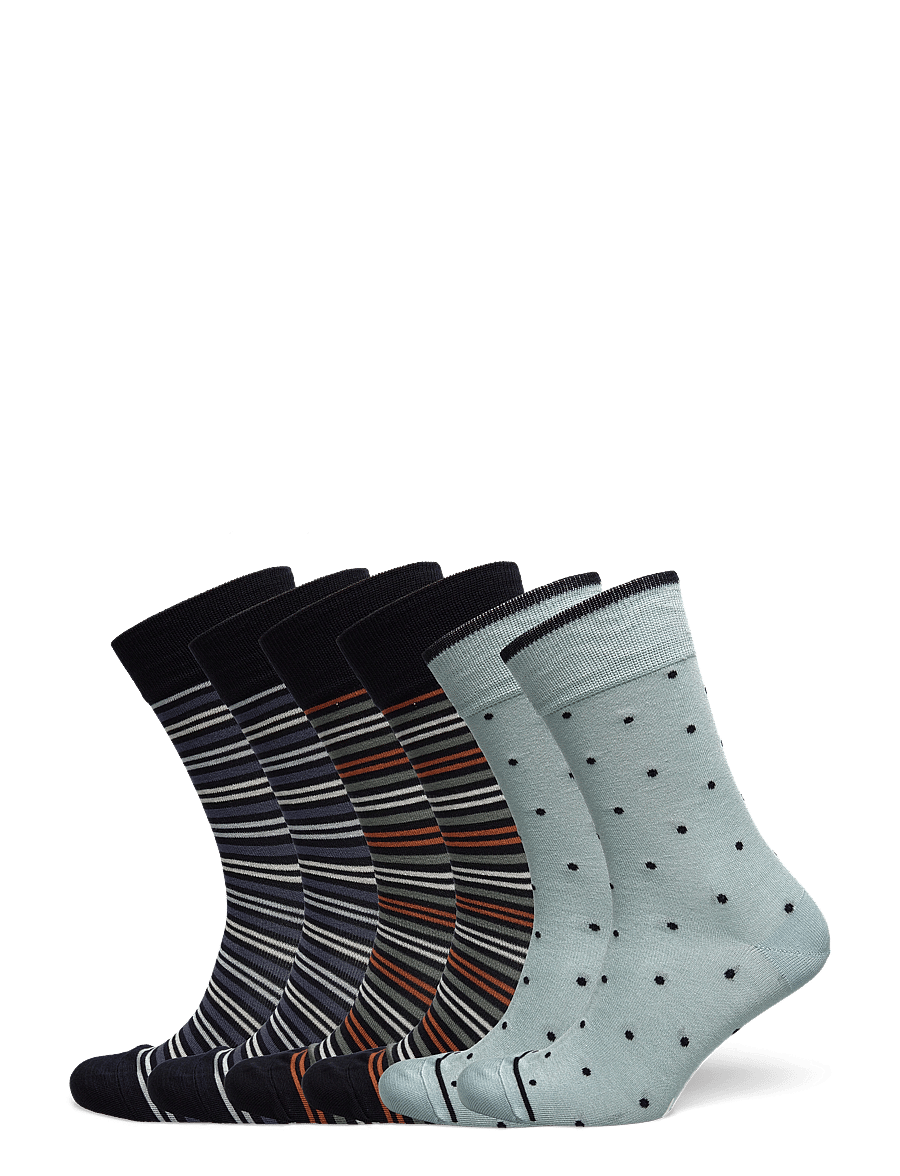 TOPECO - SOCKS 6-P, BAMBOO, MULTI 115S24 6 PC/PACK - crew socks - 115 - 0