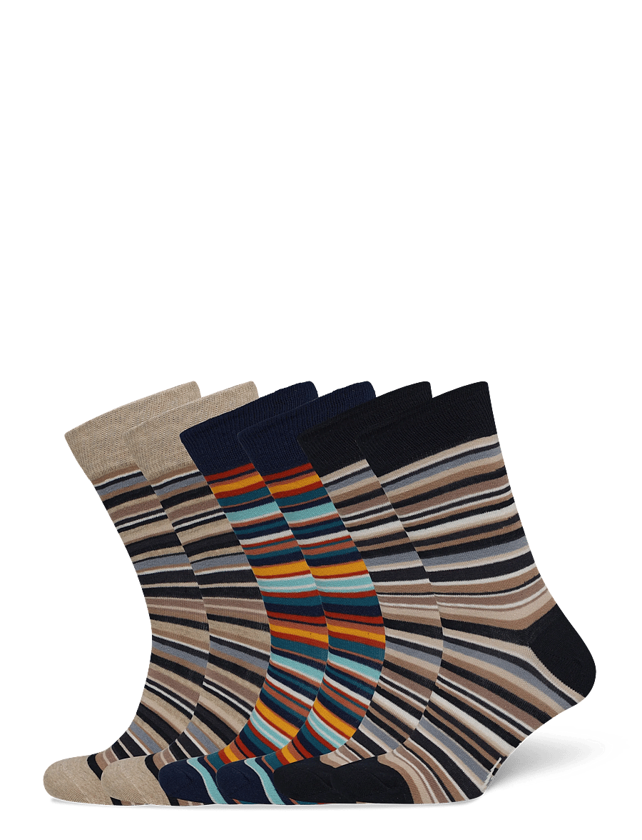 TOPECO - SOCKS 6-P, COTTON, MULTI 999S25 6 PC/PACK - tennissocken - multi - 0