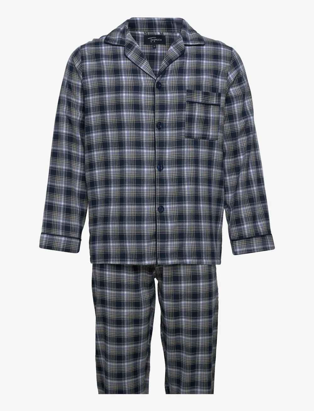 TOPECO - MENS FLANELL PYJAMA - pyjamasset - navy blue - 1