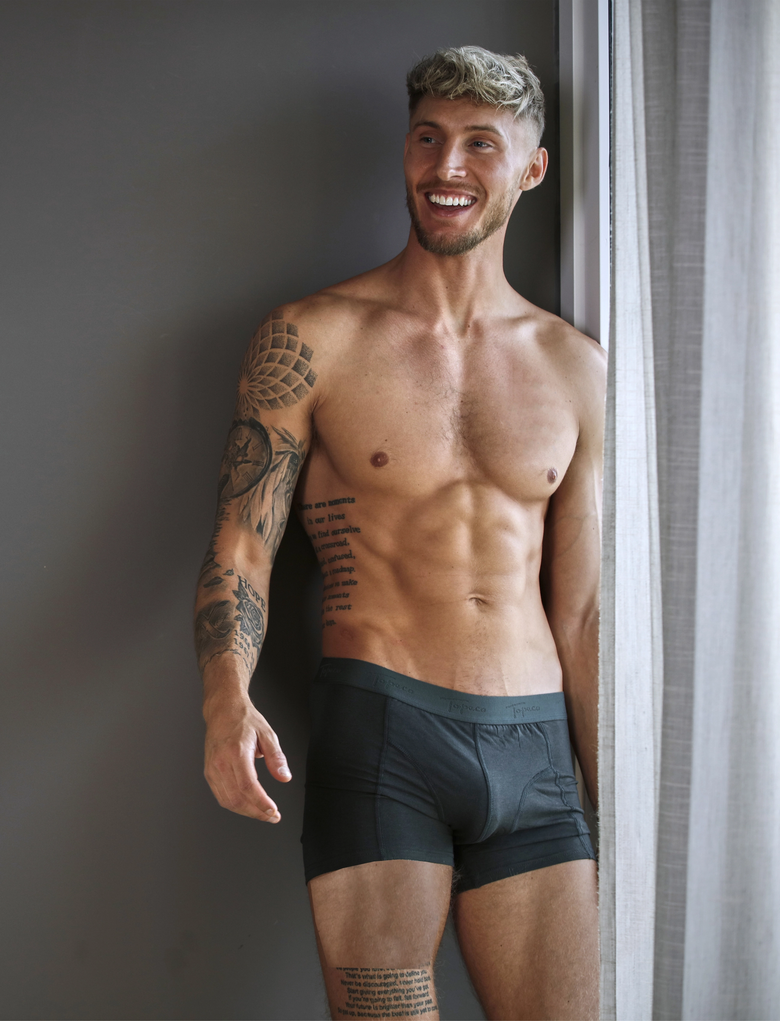 TOPECO Men's Bamboo Boxer 3-P, S, Navy, Undertøj > Boksere, Herre