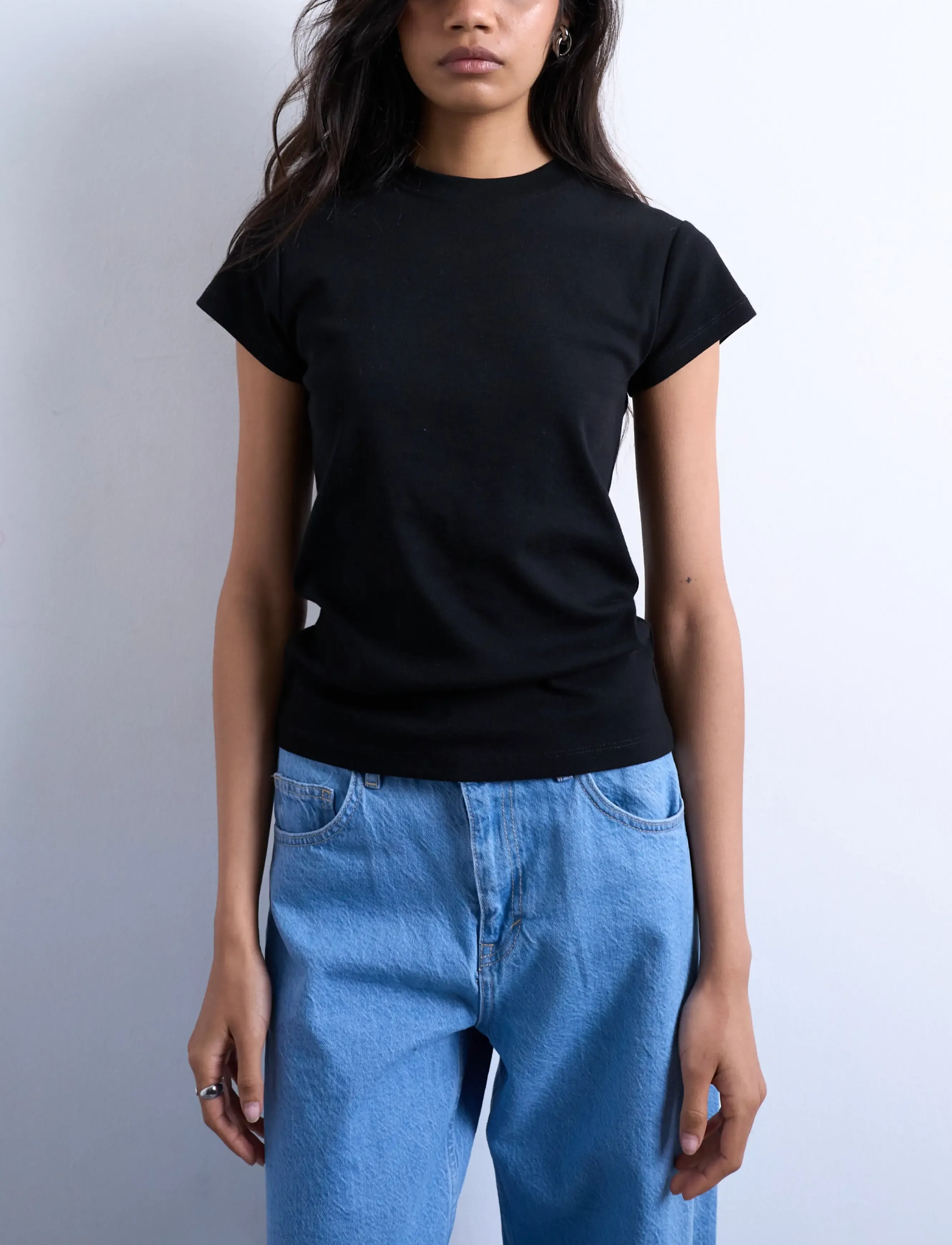 Topshop - TSEVERYDAY SS TOP JRS NOOS - t-shirts - black - 4
