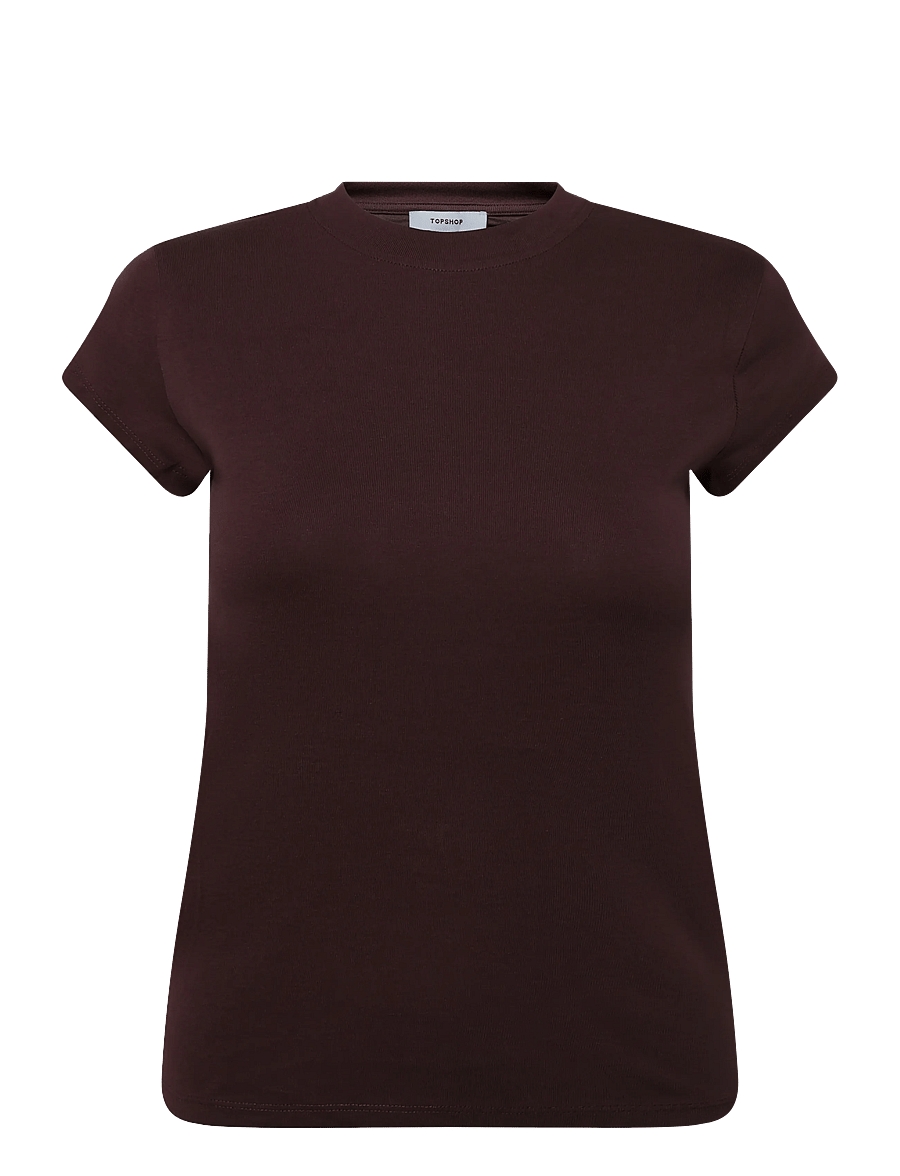 Topshop - TSEVERYDAY SS TOP JRS NOOS - t-shirts - deep mahogany - 1
