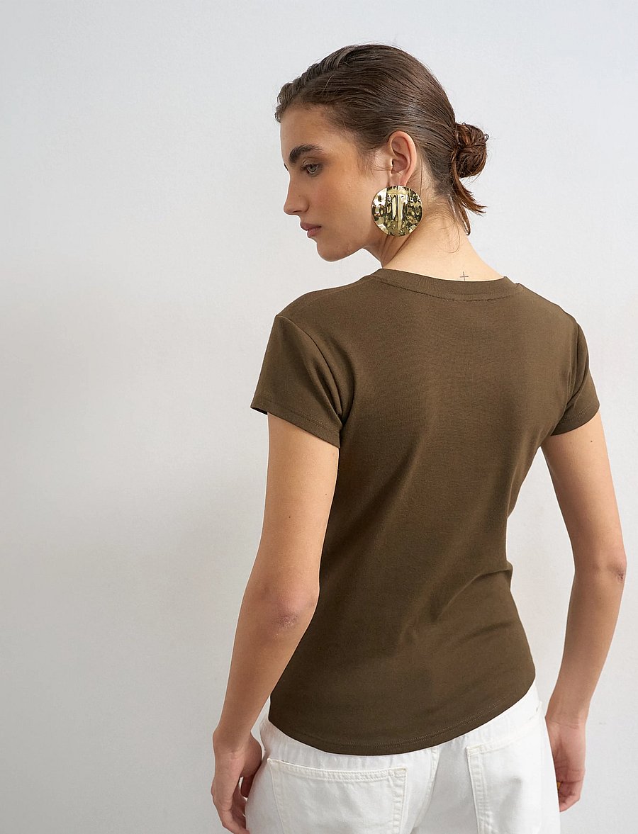 Topshop - TSEVERYDAY SS TOP JRS NOOS - t-shirts - deep mahogany - 3