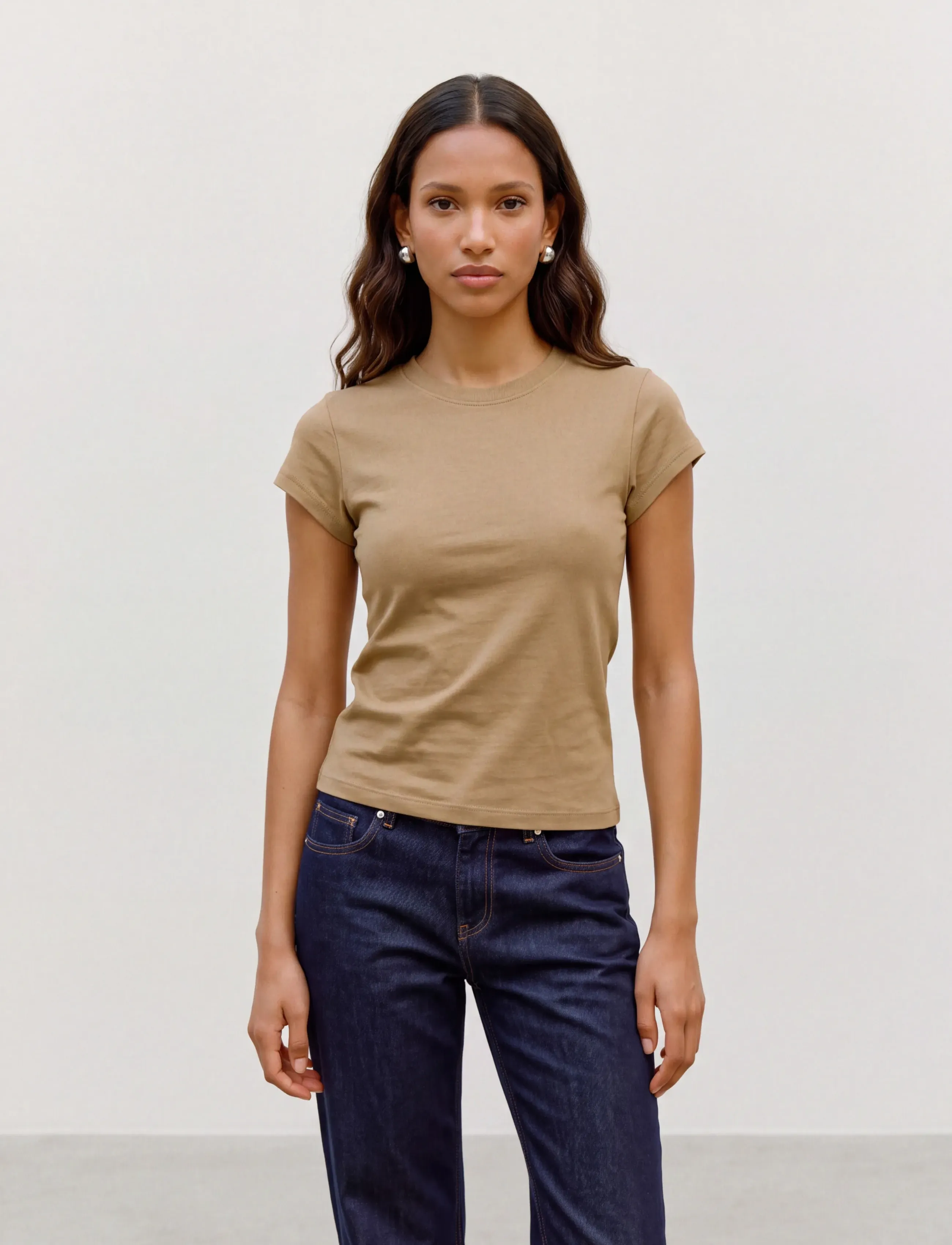 Topshop TSEVERYDAY SS TOP JRS NOOS - T-särgid ja topid - KHAKI / khaki/green