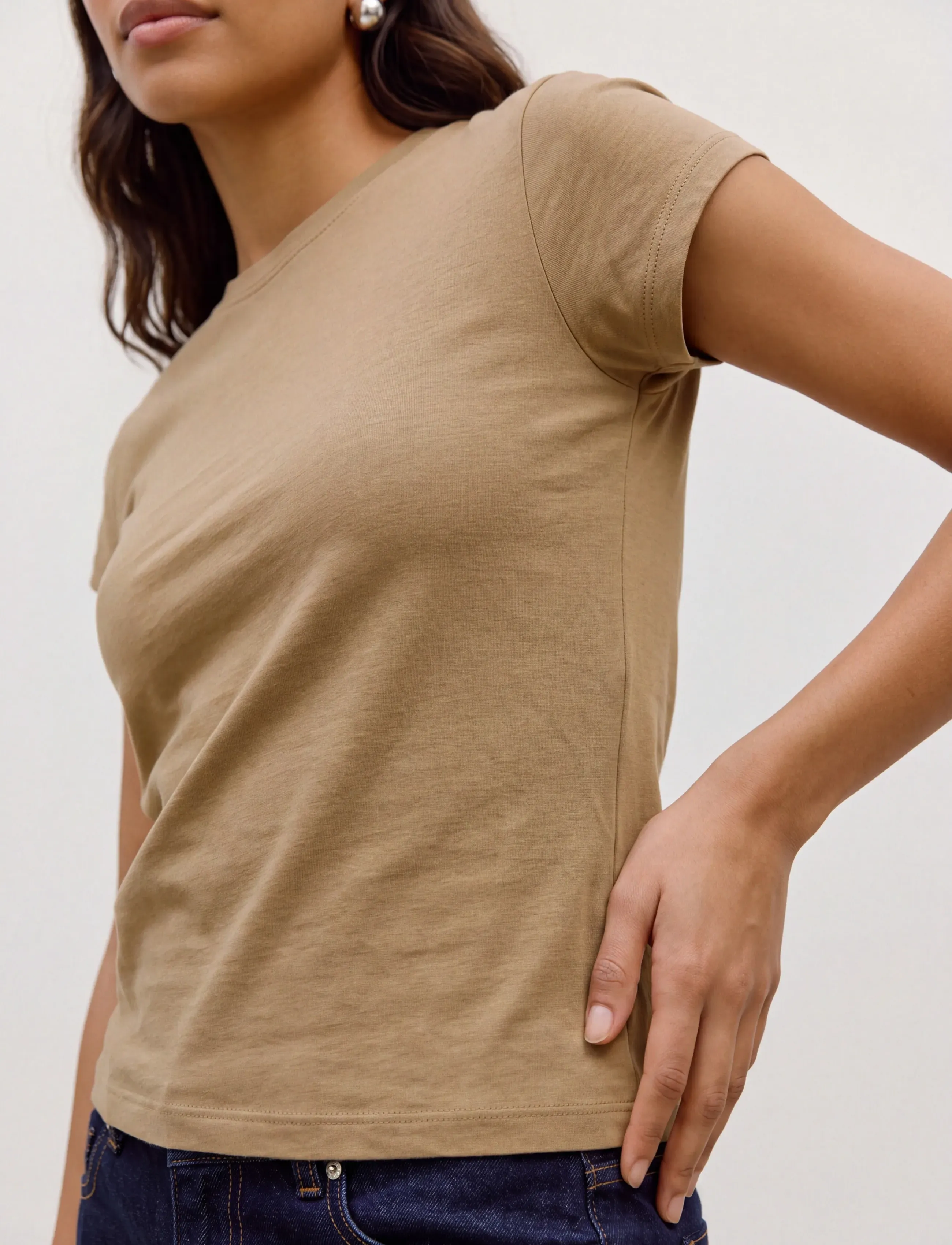 Topshop - TSEVERYDAY SS TOP JRS NOOS - autumn clothing - khaki - 3