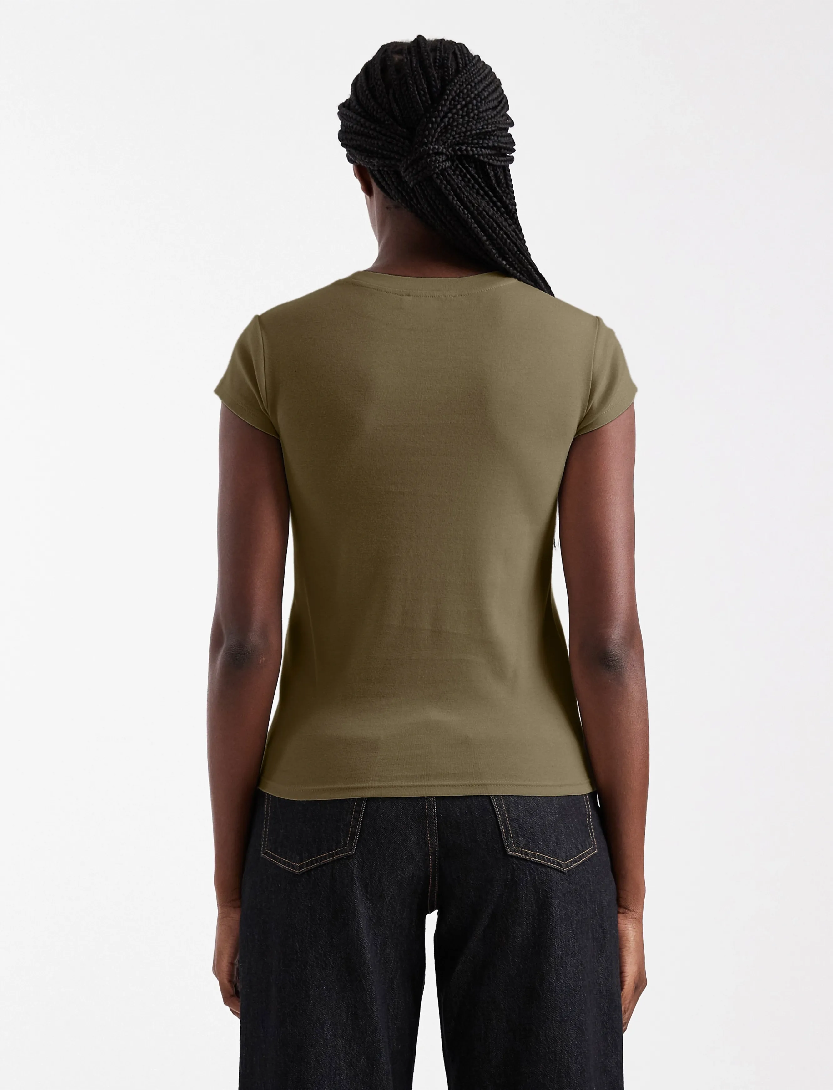 Topshop - TSEVERYDAY SS TOP JRS NOOS - t-shirts - khaki - 3