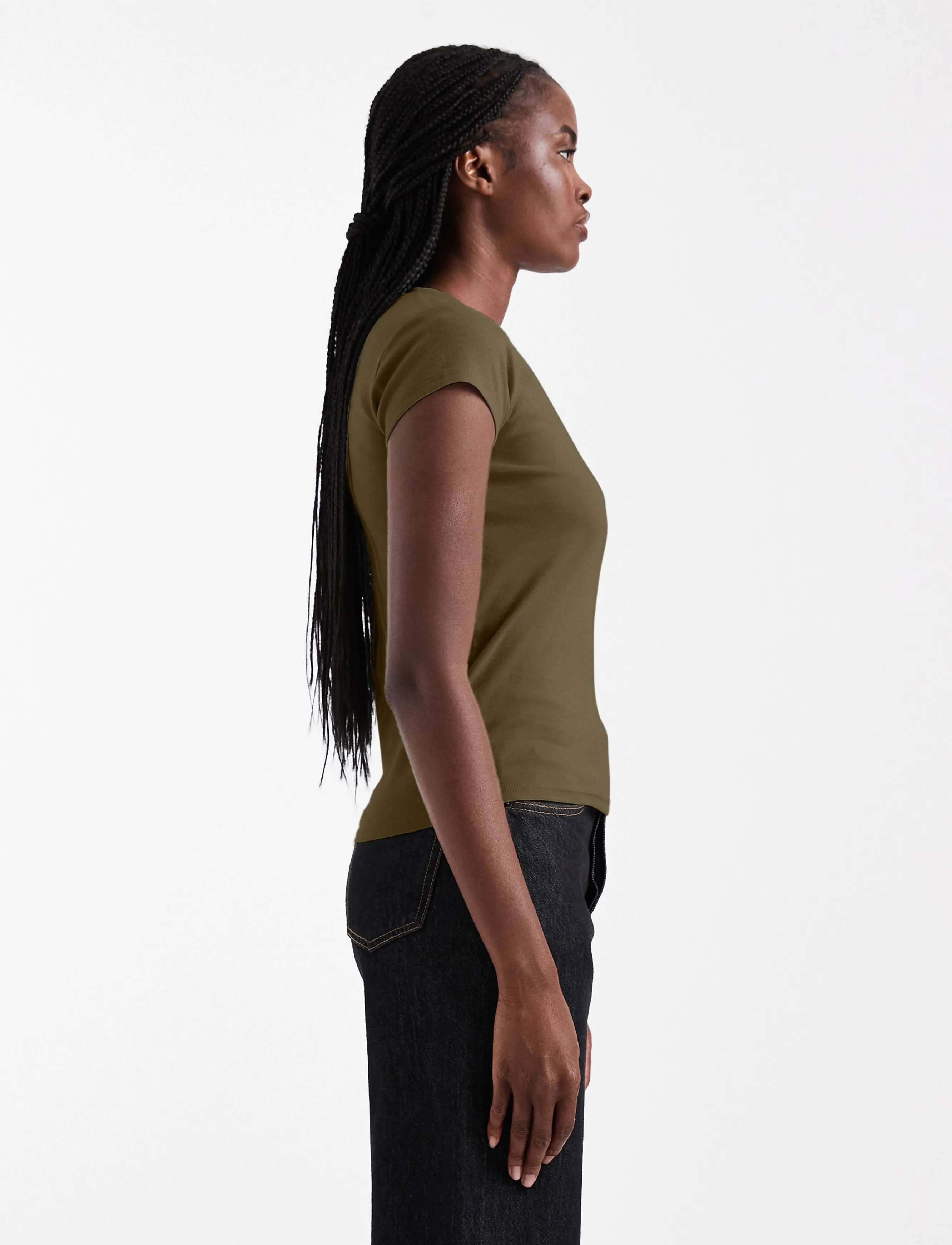 Topshop - TSEVERYDAY SS TOP JRS NOOS - t-shirts - khaki - 4