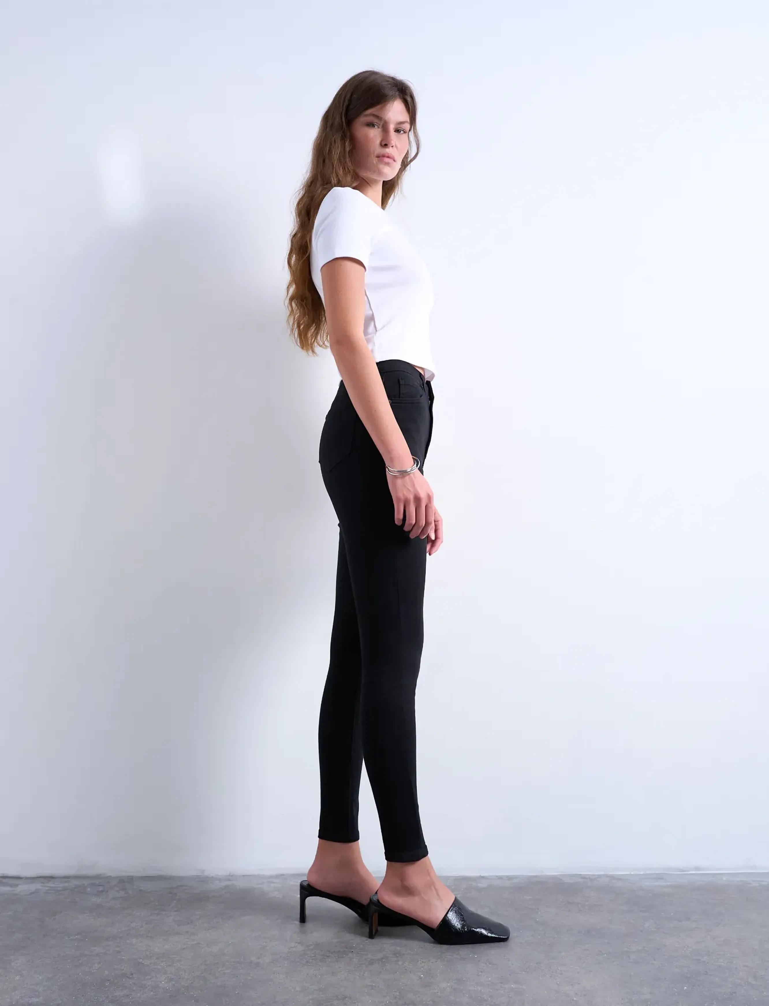 Topshop - TSJAMIE HR SLIM DNM JEANS BL NOOS - skinny jeans - black denim - 4