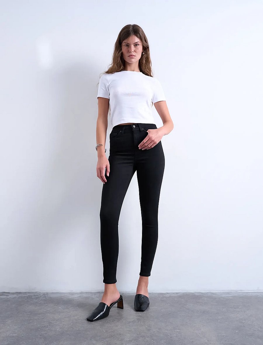 Topshop - TSJAMIE HR SLIM DNM JEANS BL NOOS - skinny jeans - black denim - 5
