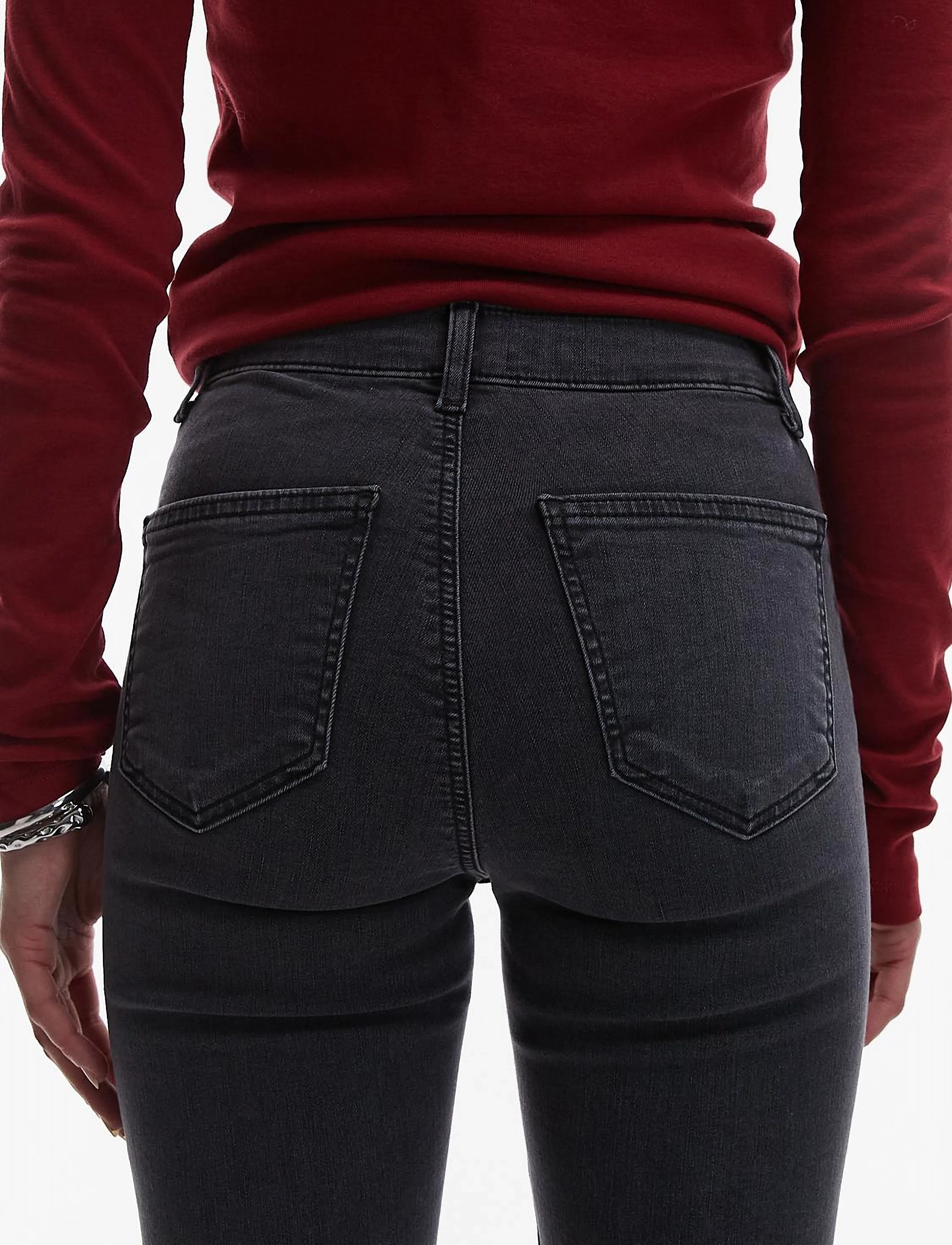 Topshop - TSJONI HR SKINNY DNM JEANS BLW NOOS - skinny jeans - black denim - 4