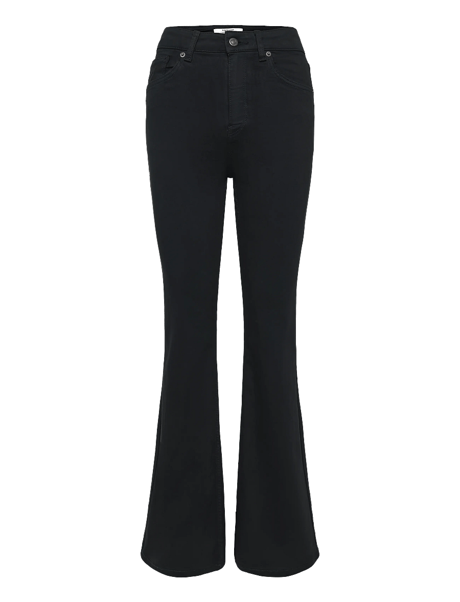 Topshop - TSJAMIE HR FLARE DNM JEANS BL NOOS - black denim - 0