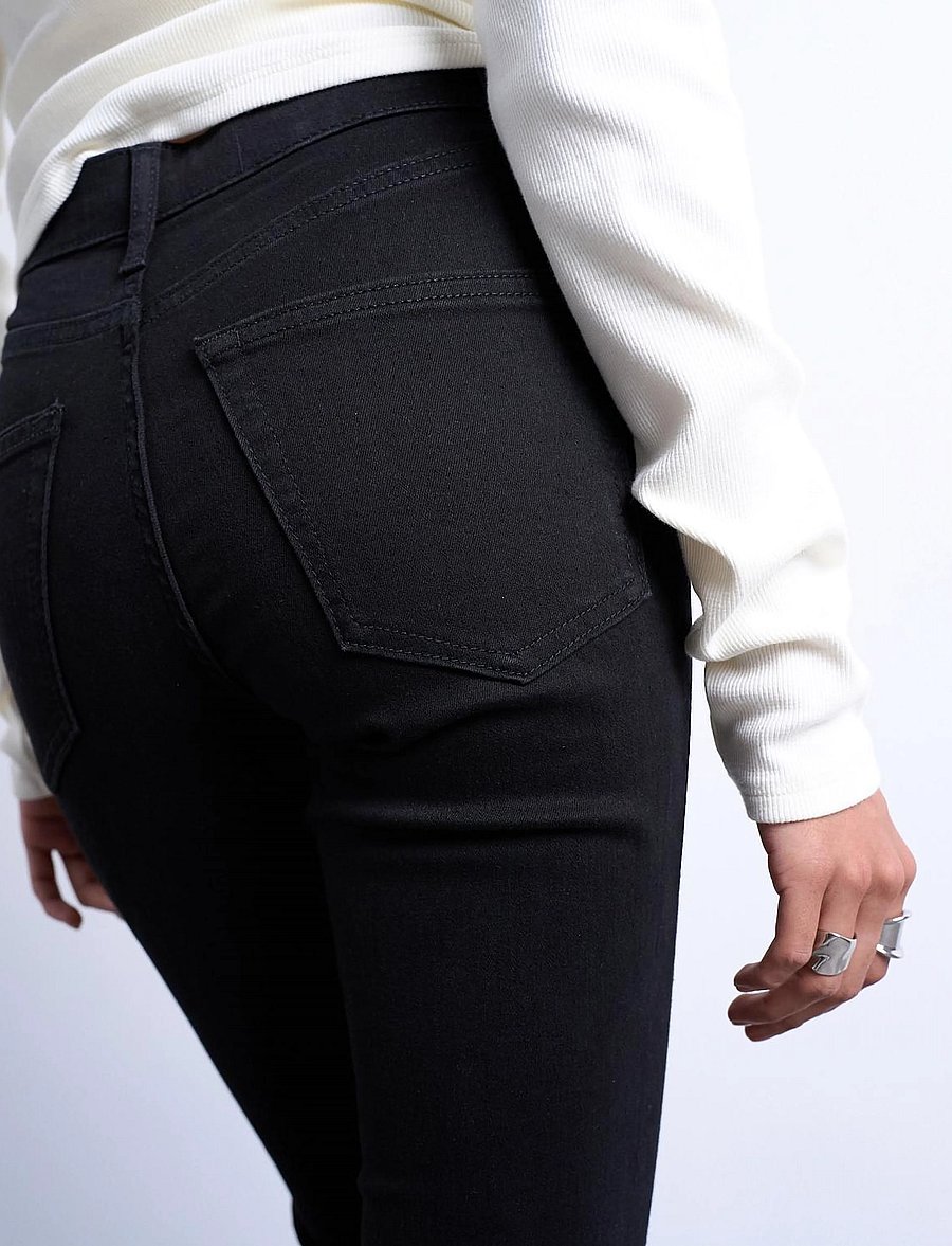 Topshop - TSJAMIE HR FLARE DNM JEANS BL NOOS - utsvängda jeans - black denim - 4