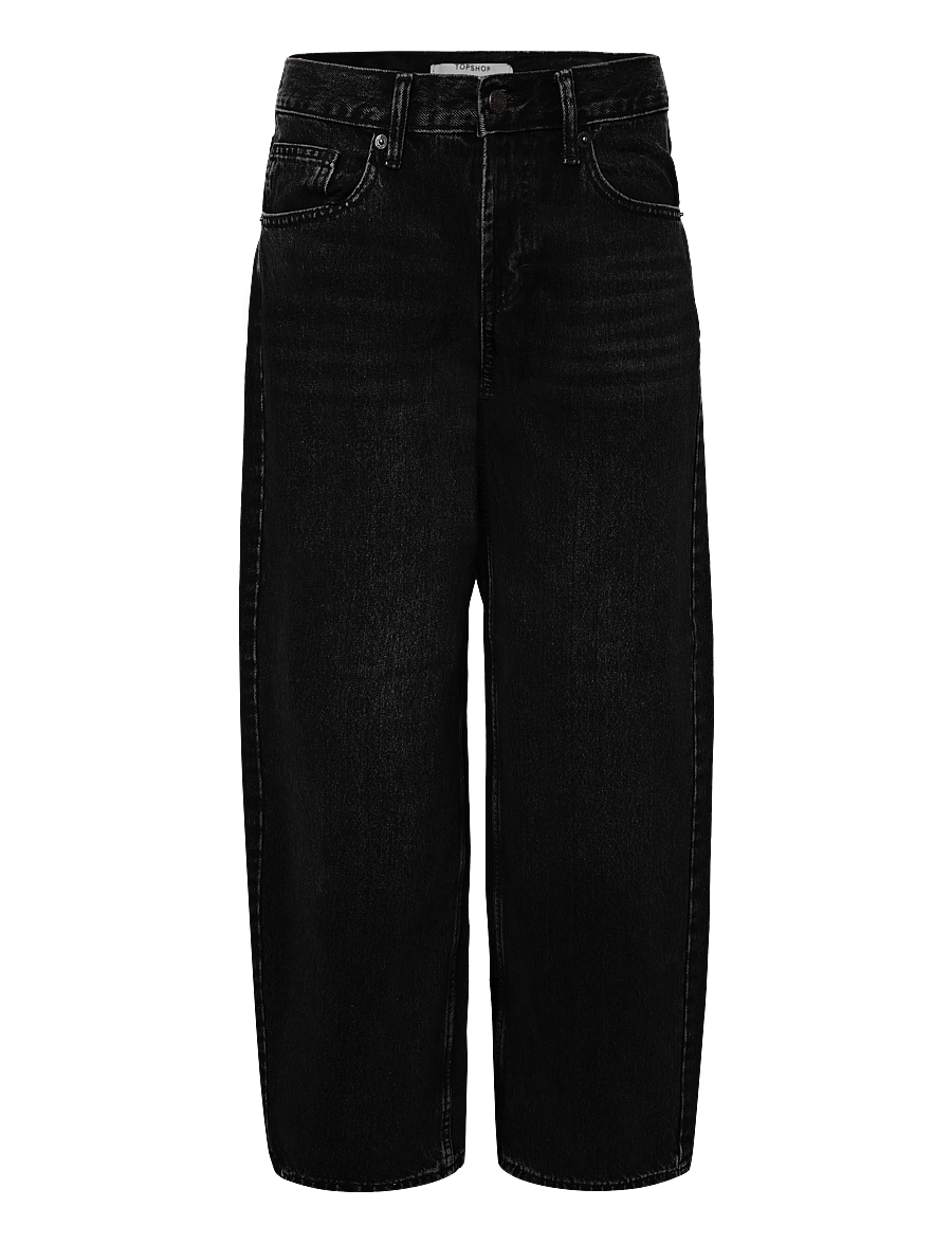 Topshop - TSCINCH LR WIDE DNM JEANS BLW NOOS - brede jeans - black denim - 0