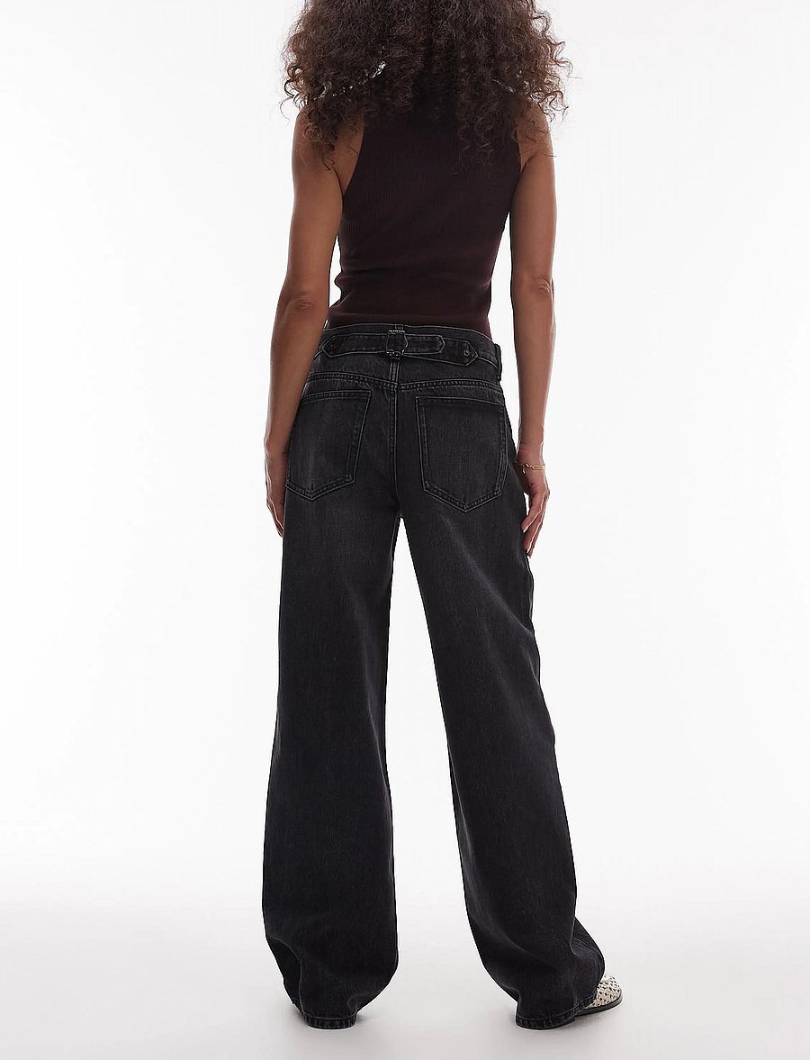 Topshop - TSCINCH LR WIDE DNM JEANS BLW NOOS - brede jeans - black denim - 3
