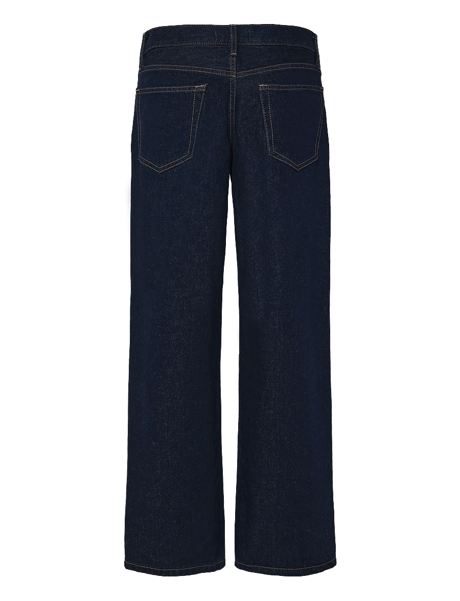 Topshop - TSEMBER LR WIDE DNM JEANS DB NOOS - vida jeans - dark blue denim - 1