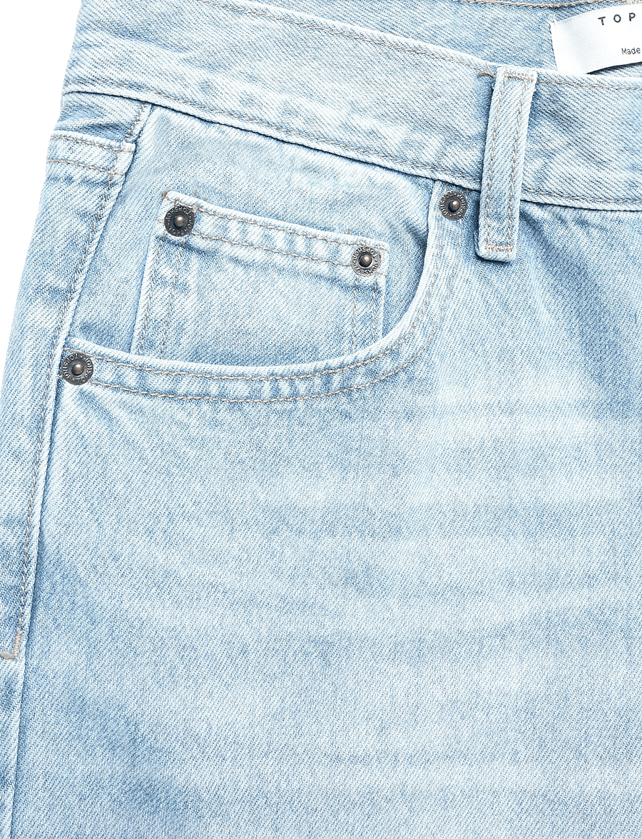 Topshop - TSEMBER LR WIDE DNM JEANS LB NOOS - brede jeans - light blue denim - 2