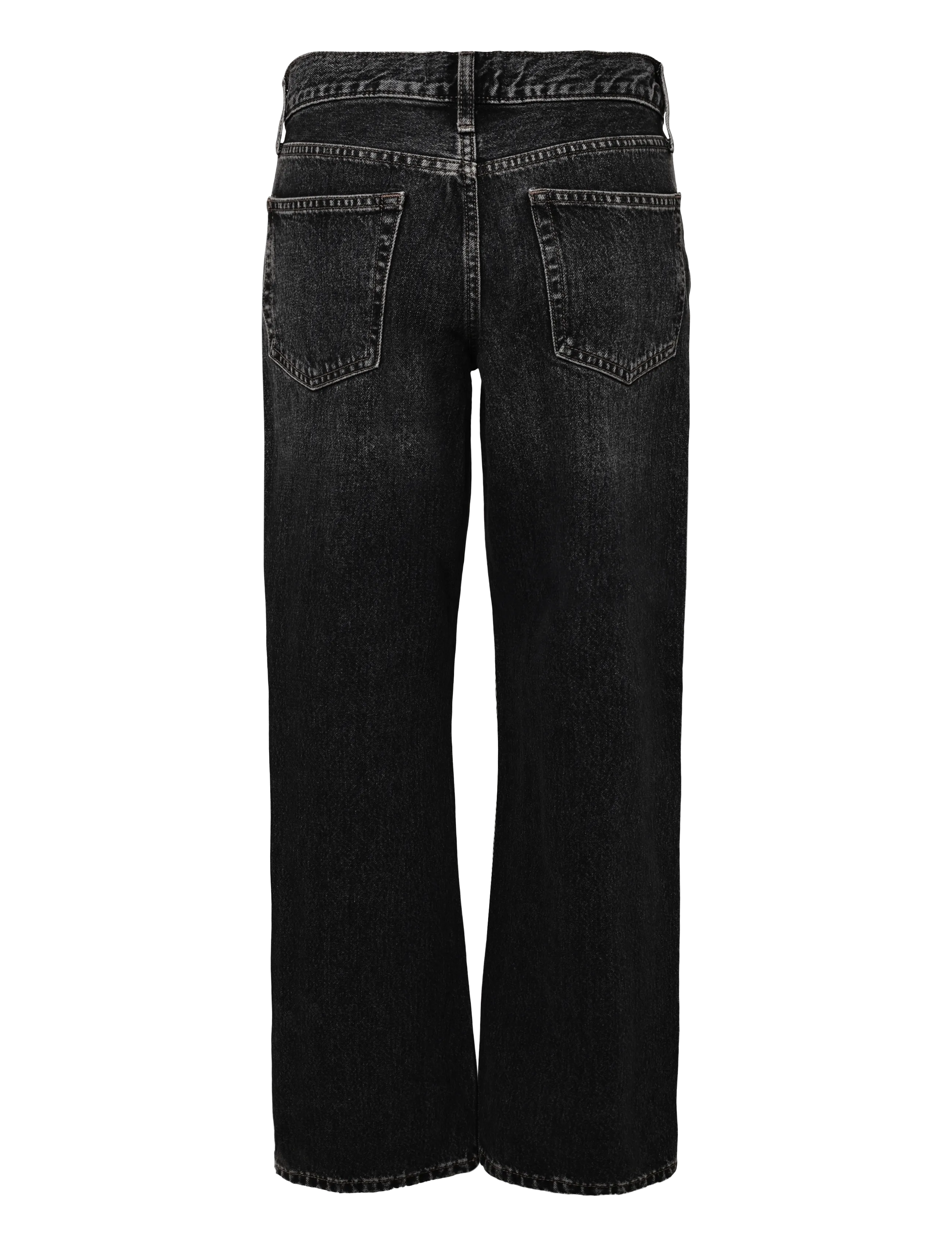 Topshop - TSEMBER LR WIDE DNM JEANS BLW NOOS - brede jeans - black denim - 1