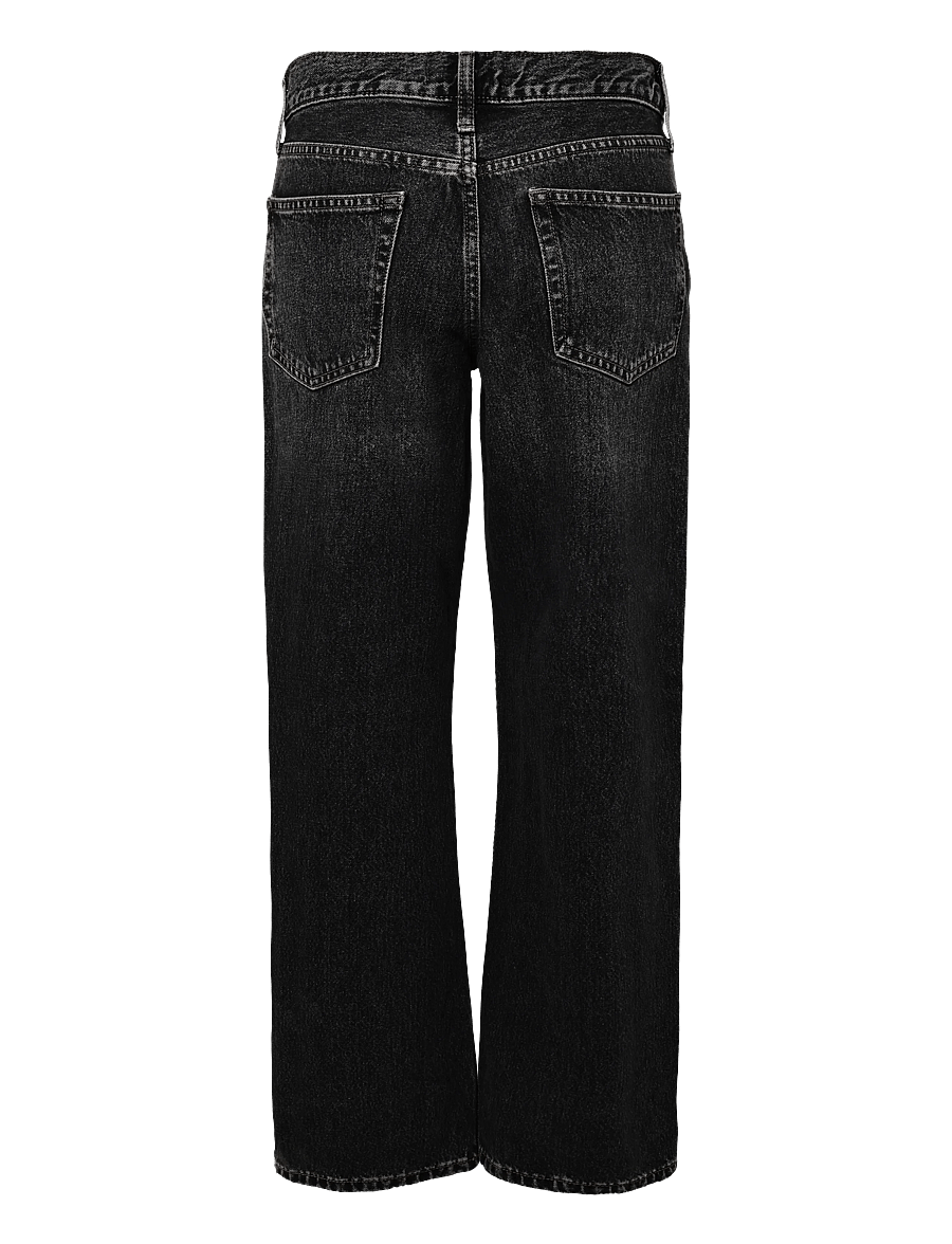 Topshop - TSEMBER LR WIDE DNM JEANS BLW NOOS - brede jeans - black denim - 1