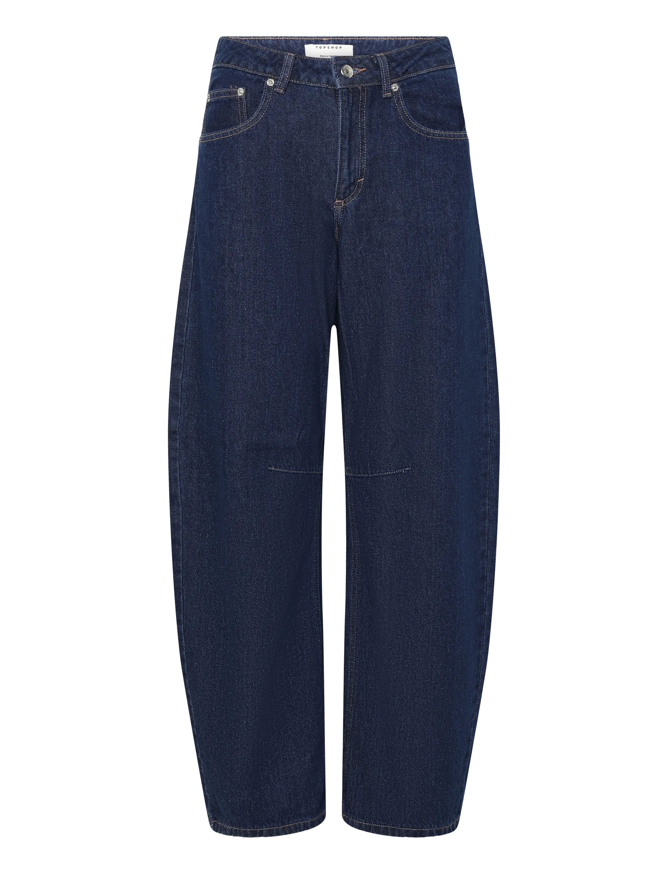 Topshop TSBARREL HR DENIM JEANS DB NOOS - Jeans - DARK BLUE DENIM / navy