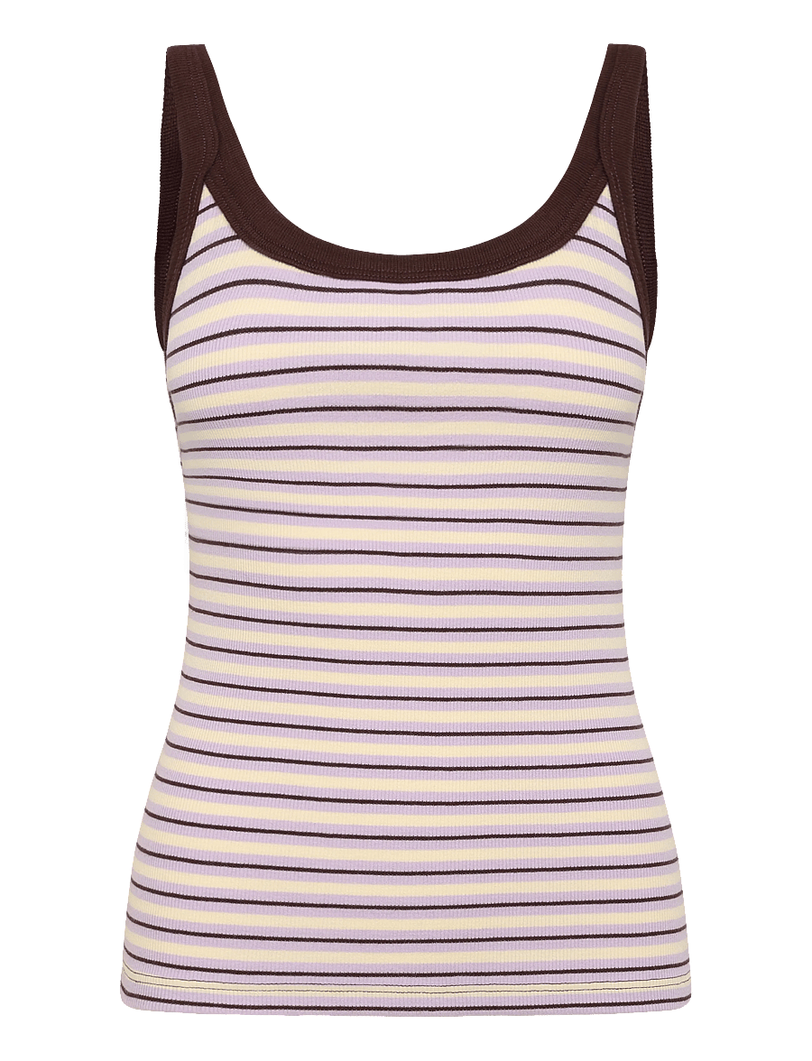 Topshop - TSMOLLY SL STRIPE SCOOP RIB VEST JRS - strickwesten - dahlia purple - 0