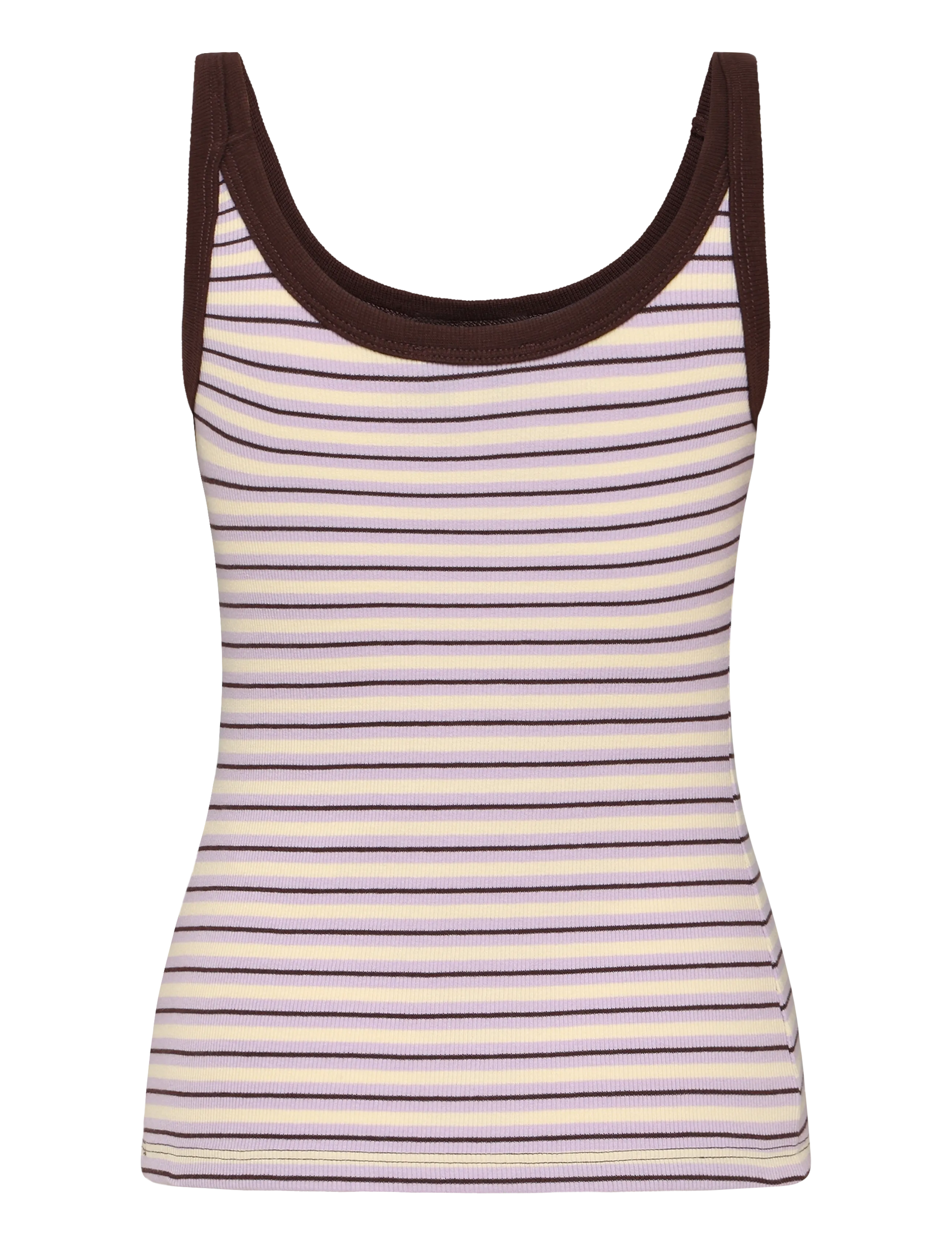 Topshop - TSMOLLY SL STRIPE SCOOP RIB VEST JRS - strickwesten - dahlia purple - 1