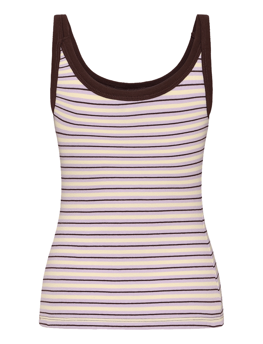 Topshop - TSMOLLY SL STRIPE SCOOP RIB VEST JRS - strickwesten - dahlia purple - 1