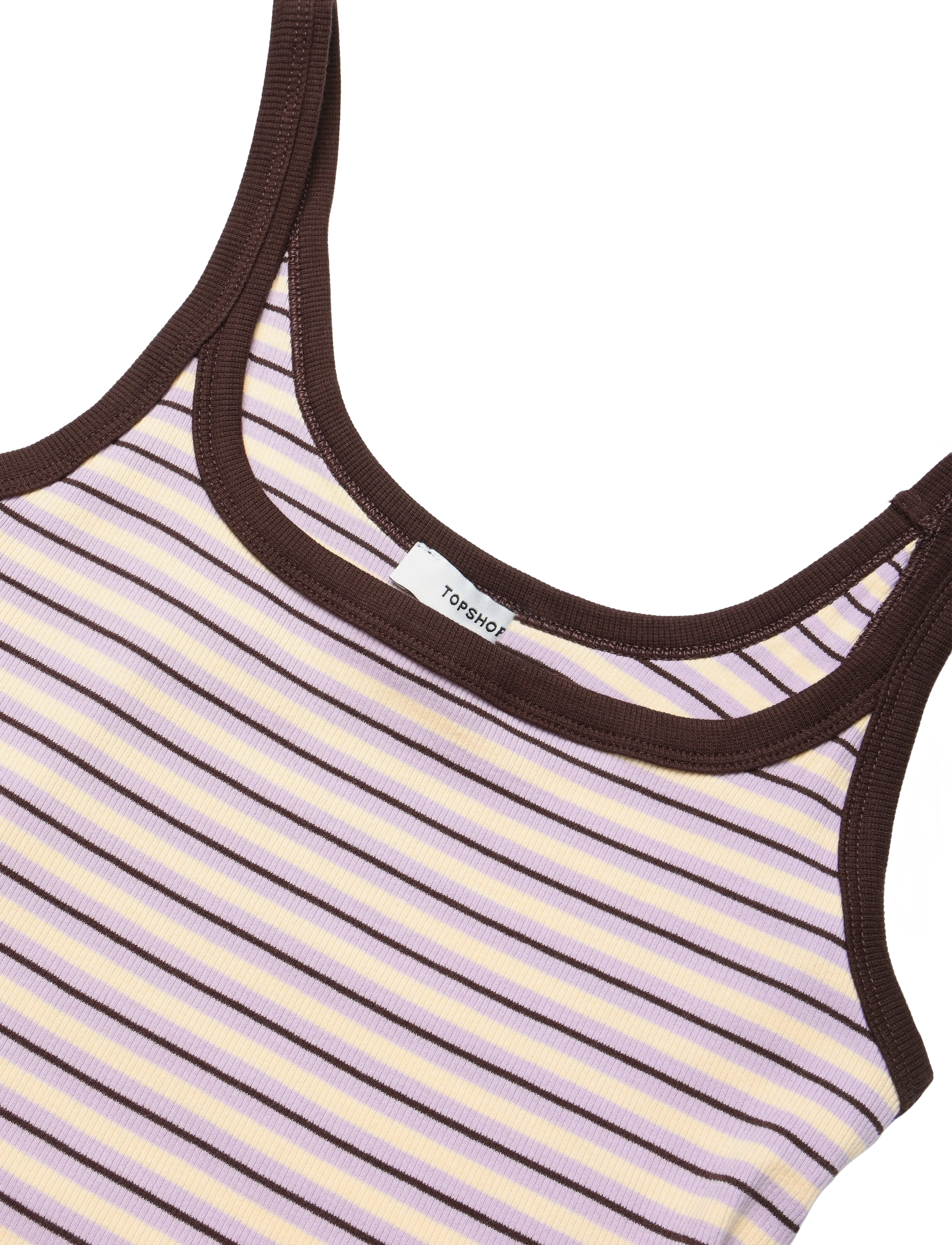 Topshop - TSMOLLY SL STRIPE SCOOP RIB VEST JRS - strickwesten - dahlia purple - 2