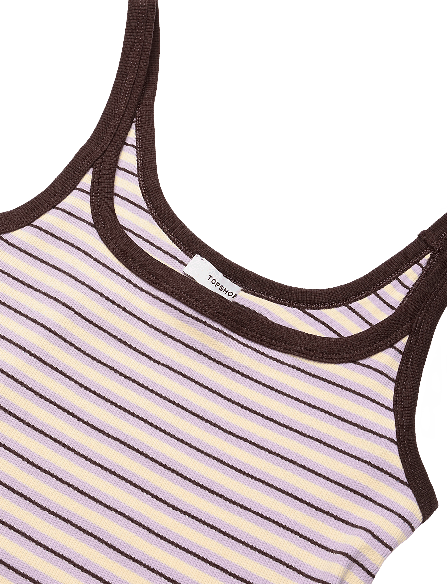 Topshop - TSMOLLY SL STRIPE SCOOP RIB VEST JRS - strickwesten - dahlia purple - 2