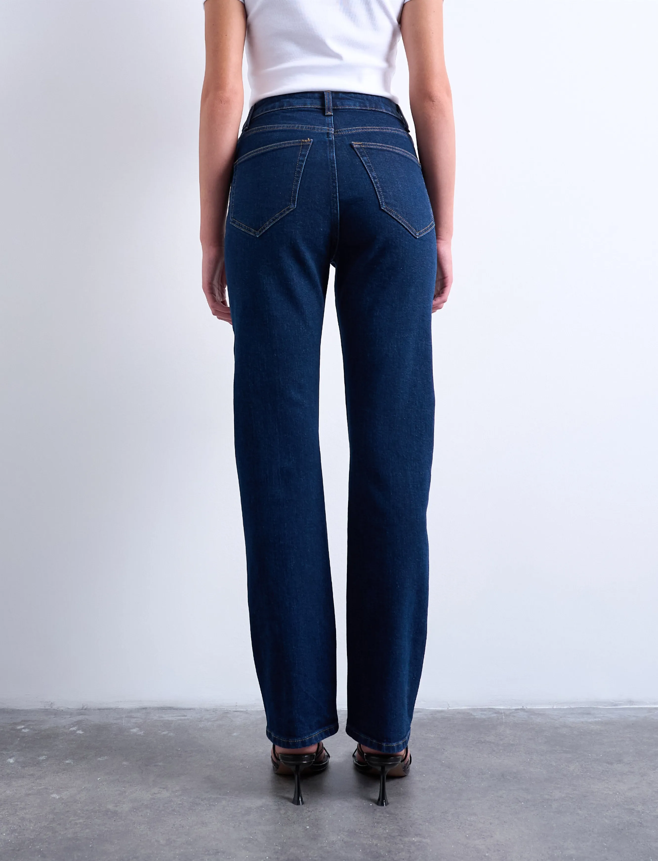 Topshop - TSDREE HR SLIM DNM JEANS DB - slim fit džinsi - dark blue denim - 3