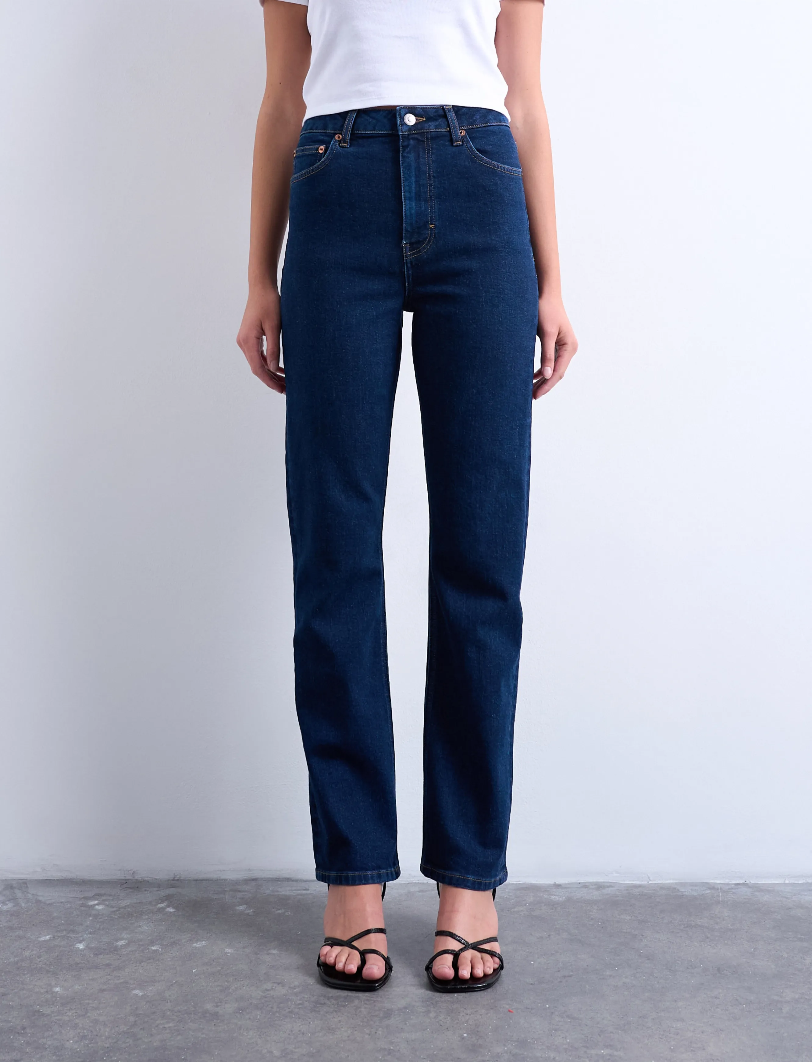 Topshop - TSDREE HR SLIM DNM JEANS DB - slim fit džinsi - dark blue denim - 4