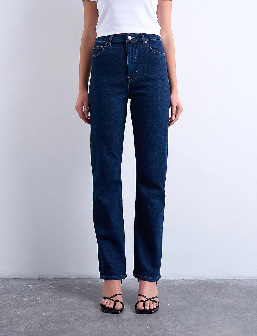 Topshop - TSDREE HR SLIM DNM JEANS DB - slim fit džinsi - dark blue denim - 4