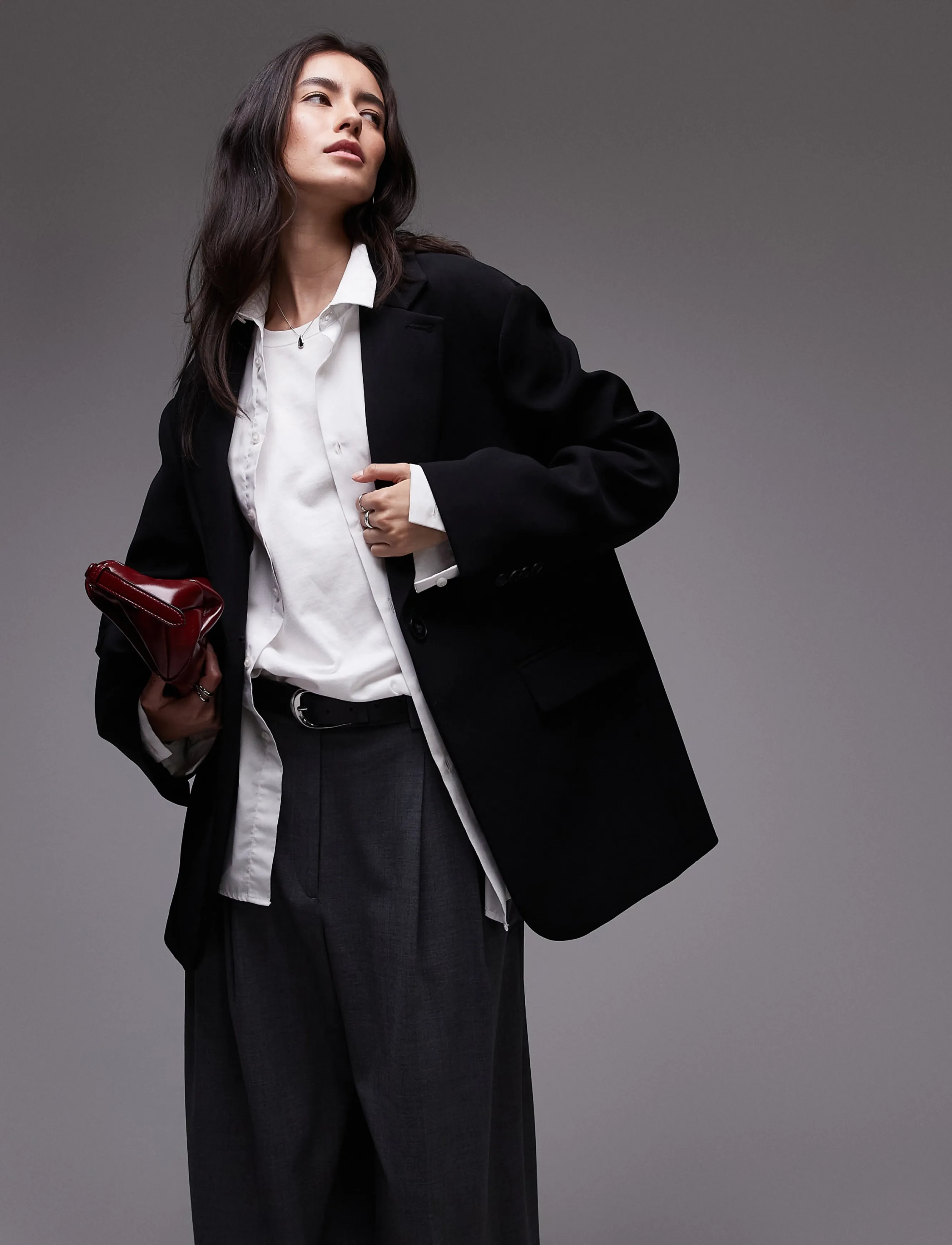 Topshop - TSLOUISE OVERSIZED BLAZER TLR NOOS - oversize blazer - black - 4