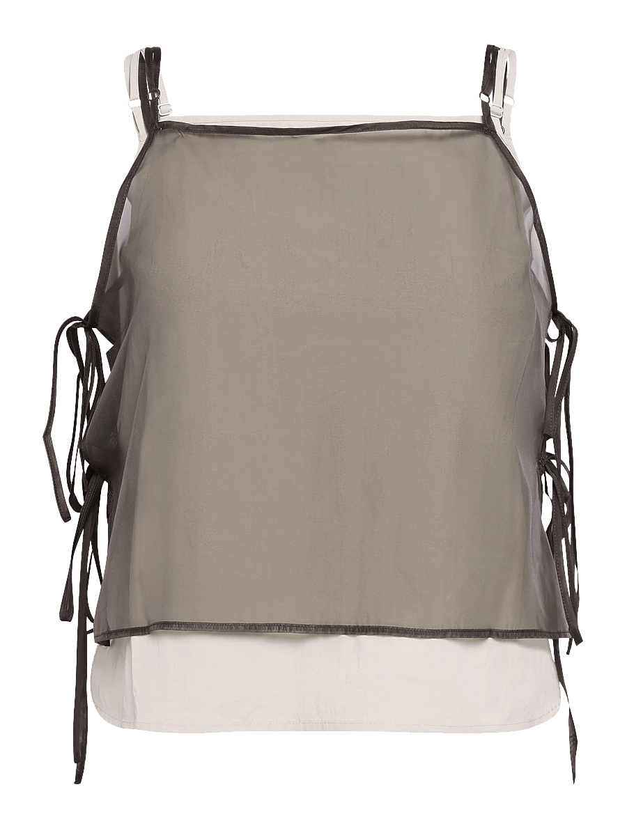 Topshop - TSTILDA SIDE TIE CAMI TOP WVN - varrukateta topid - chocolate brown - 1