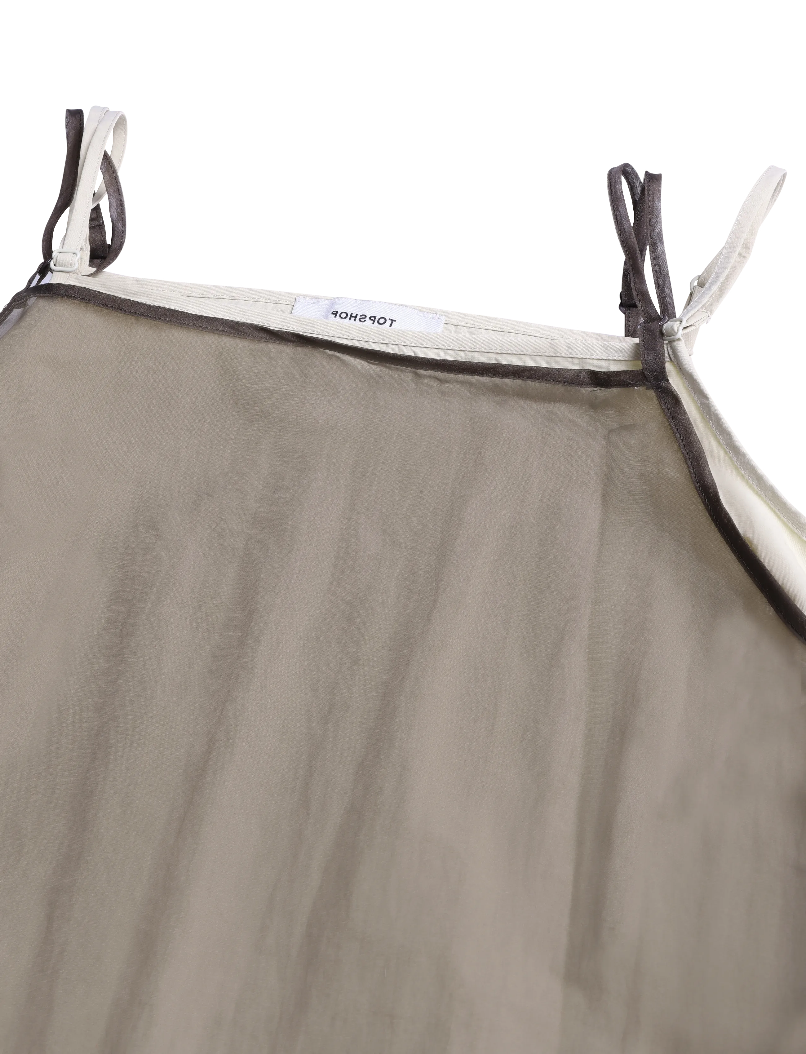 Topshop - TSTILDA SIDE TIE CAMI TOP WVN - varrukateta topid - chocolate brown - 5