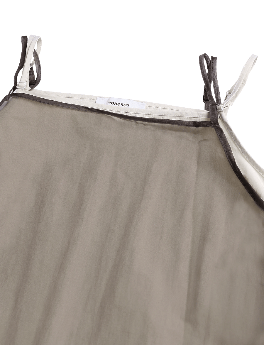 Topshop - TSTILDA SIDE TIE CAMI TOP WVN - varrukateta topid - chocolate brown - 5