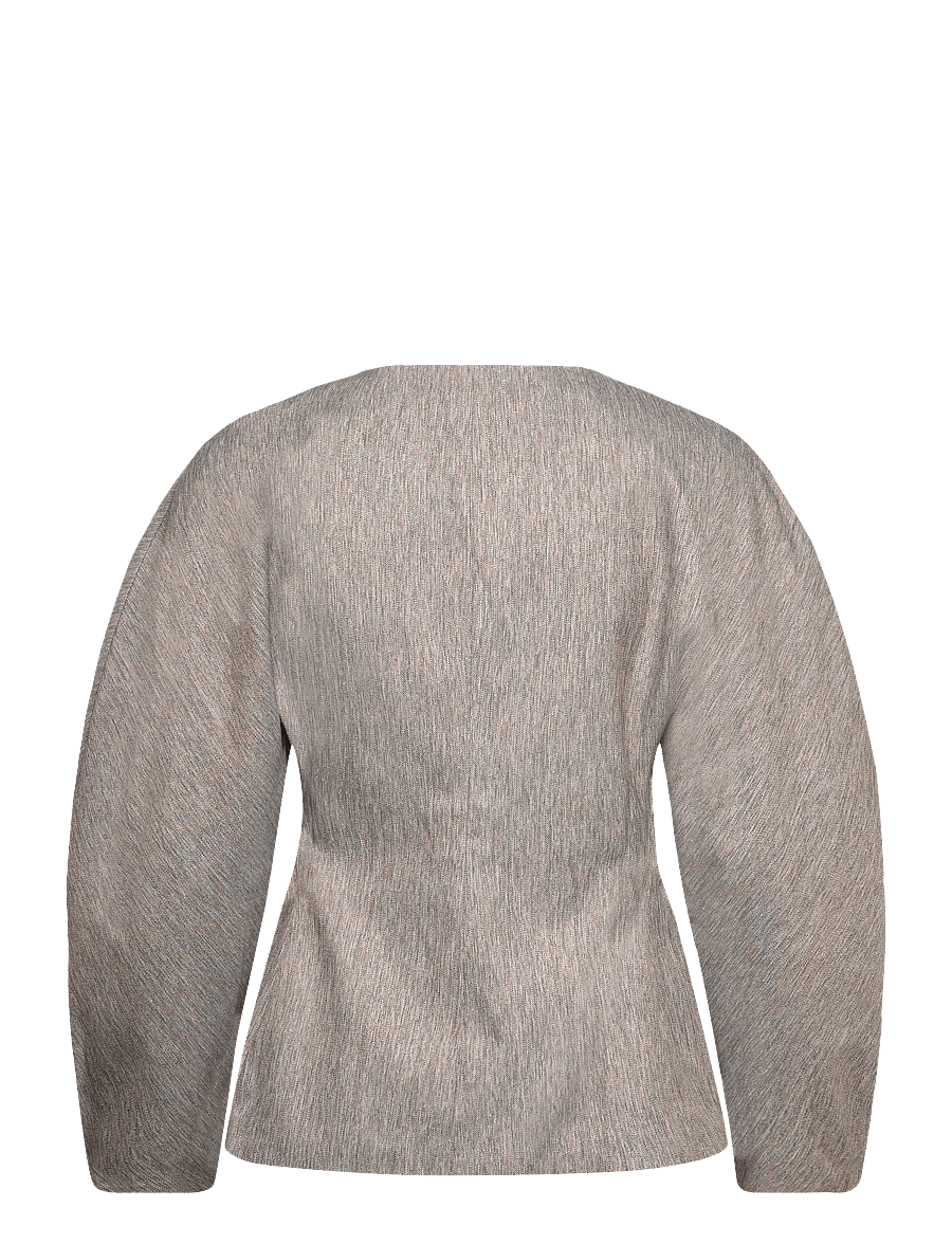Topshop - TSTONA COLLARLESS BLAZER WVN - simply taupe - 2