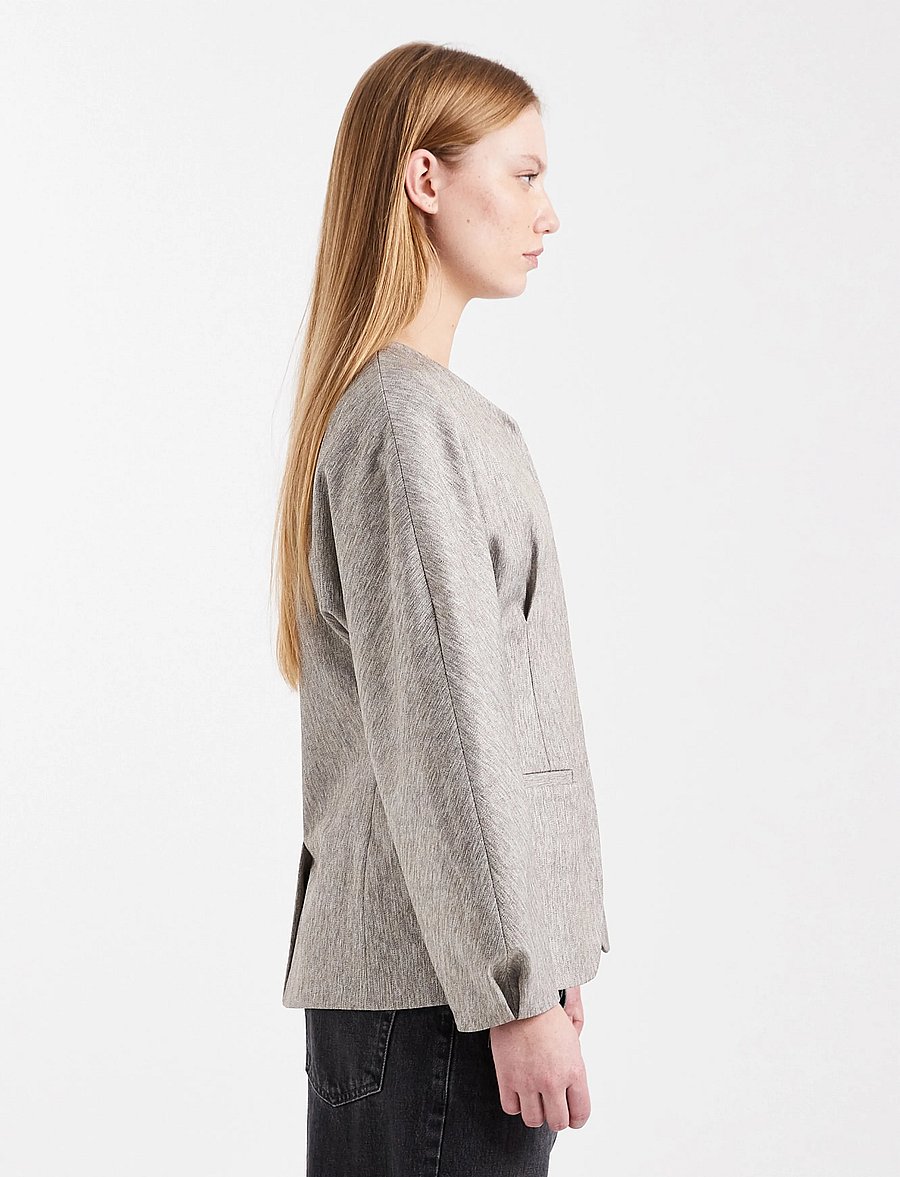 Topshop - TSTONA COLLARLESS BLAZER WVN - simply taupe - 4