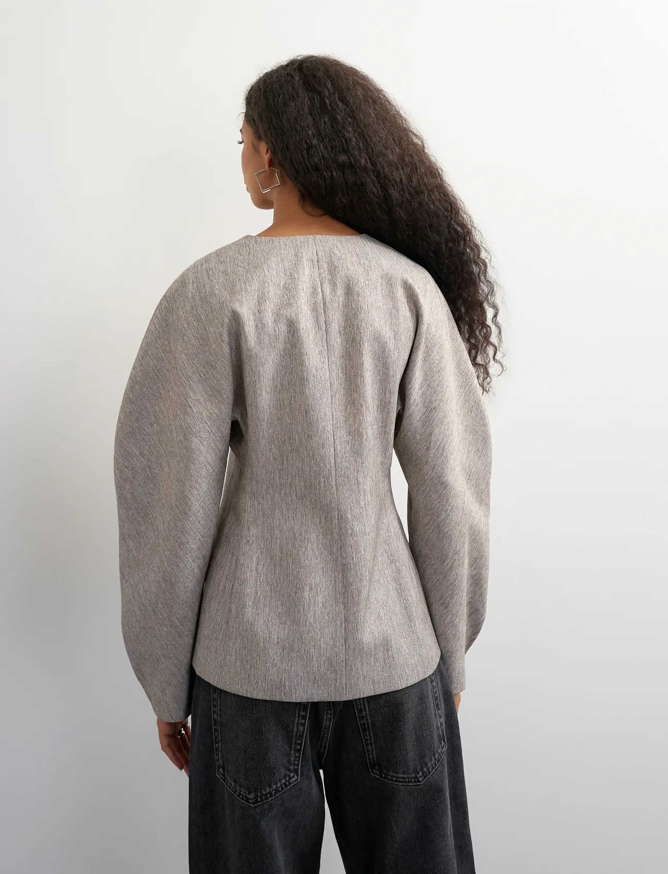 Topshop - TSTONA COLLARLESS BLAZER WVN - einreihige blazer - simply taupe - 5