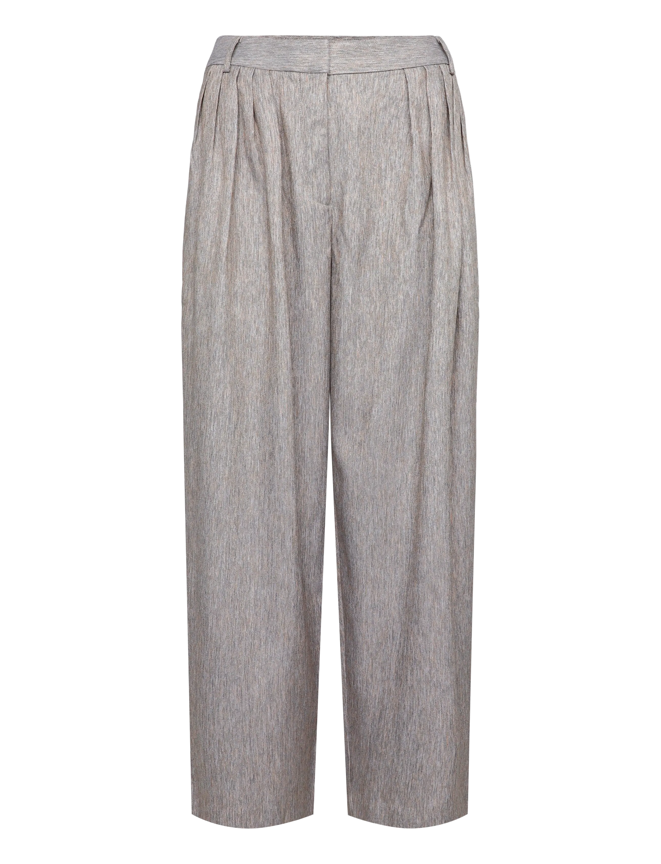 Topshop - TSTONA PLEATED WIDE LEG TROUSERS WVN - vida byxor - simply taupe - 1