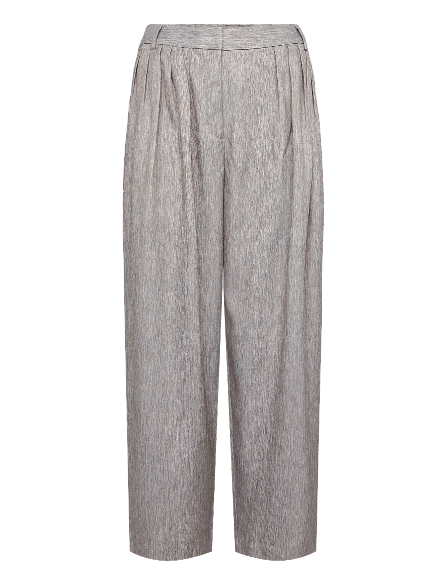 Topshop - TSTONA PLEATED WIDE LEG TROUSERS WVN - vida byxor - simply taupe - 1