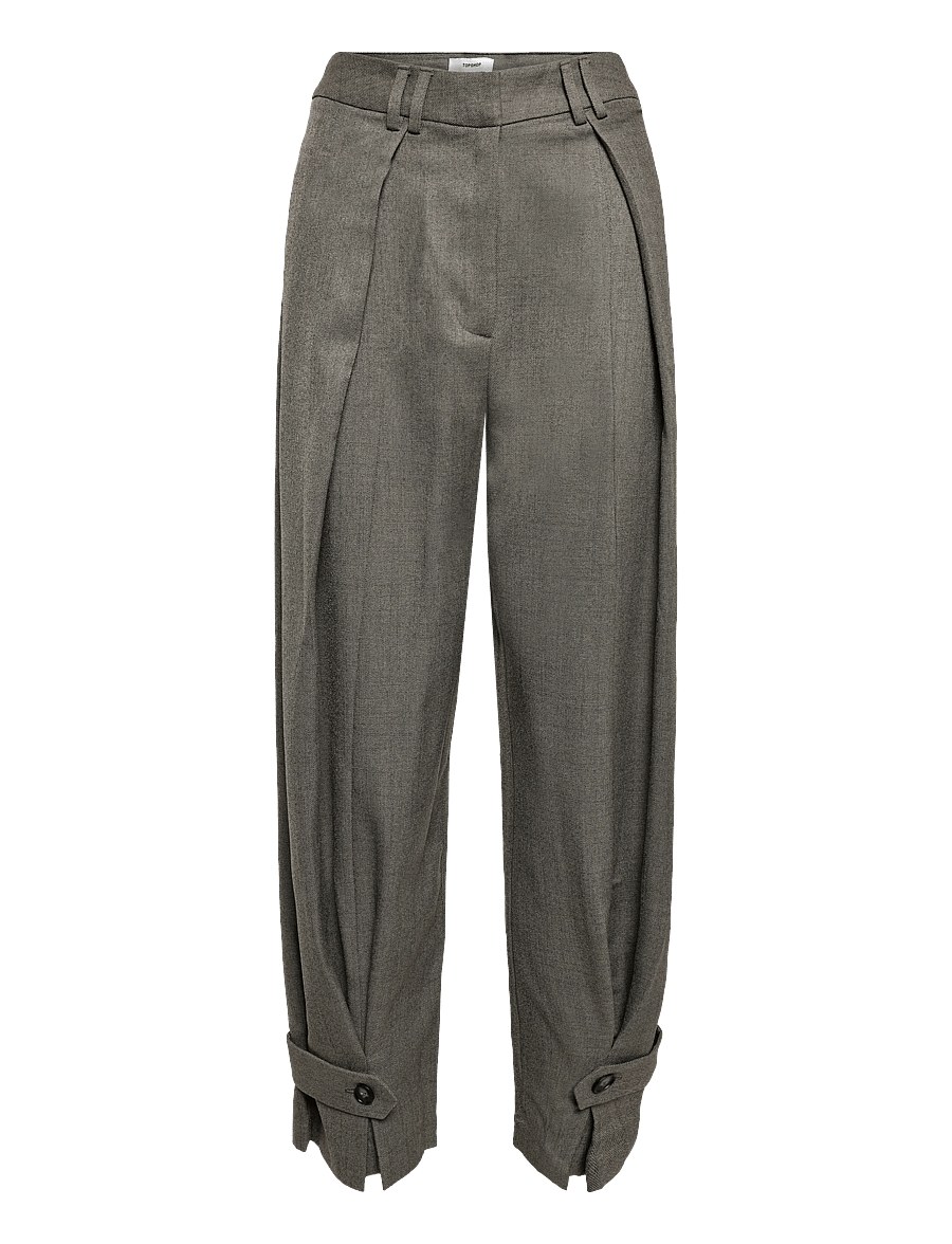 Topshop - TSTULLA TAILORED TROUSERS WVN - anzugshosen - abbey stone - 1