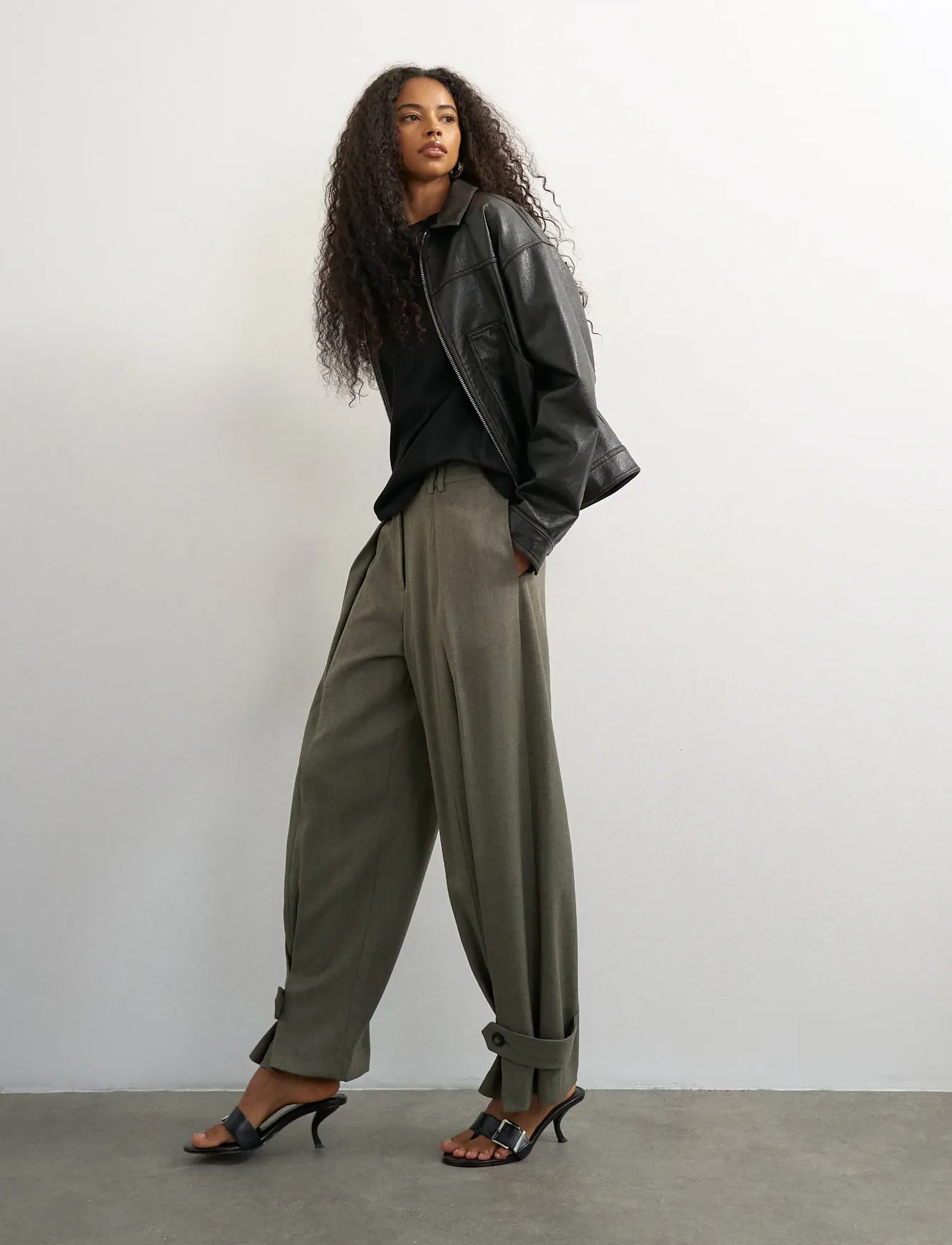 Topshop TSTULLA TAILORED TROUSERS WVN - Topshop - ABBEY STONE / grey