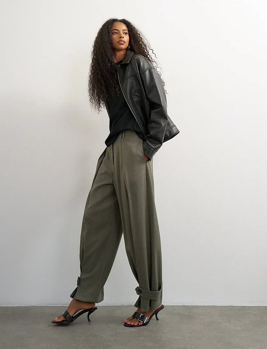 Topshop - TSTULLA TAILORED TROUSERS WVN - anzugshosen - abbey stone - 0