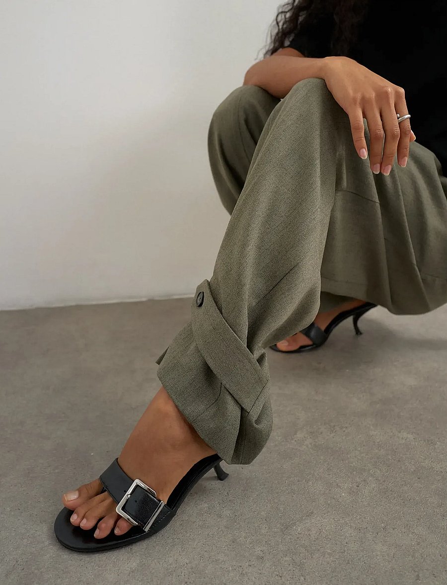 Topshop - TSTULLA TAILORED TROUSERS WVN - anzugshosen - abbey stone - 5